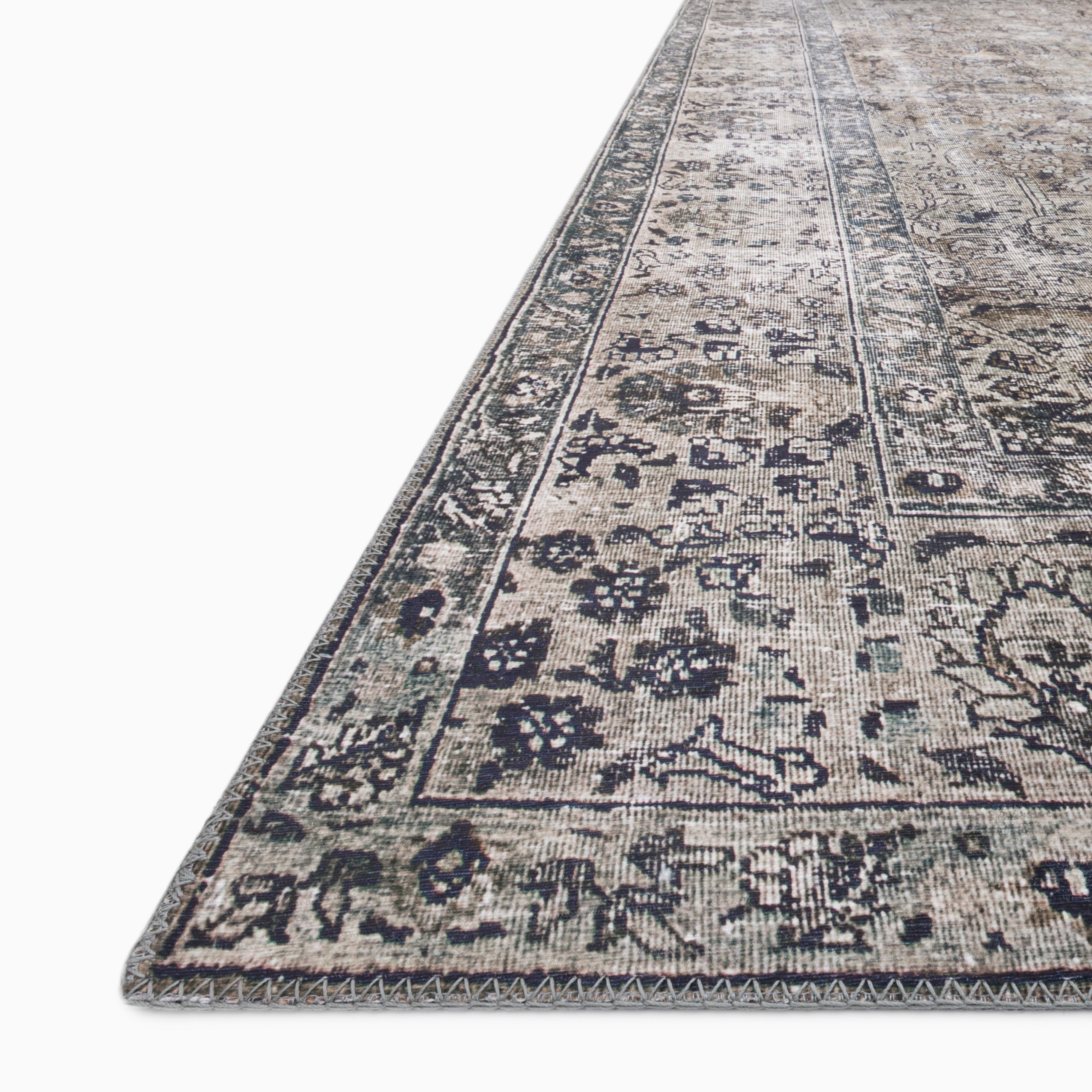 Hutchinson Polyester Face Rug in Slate / Fog