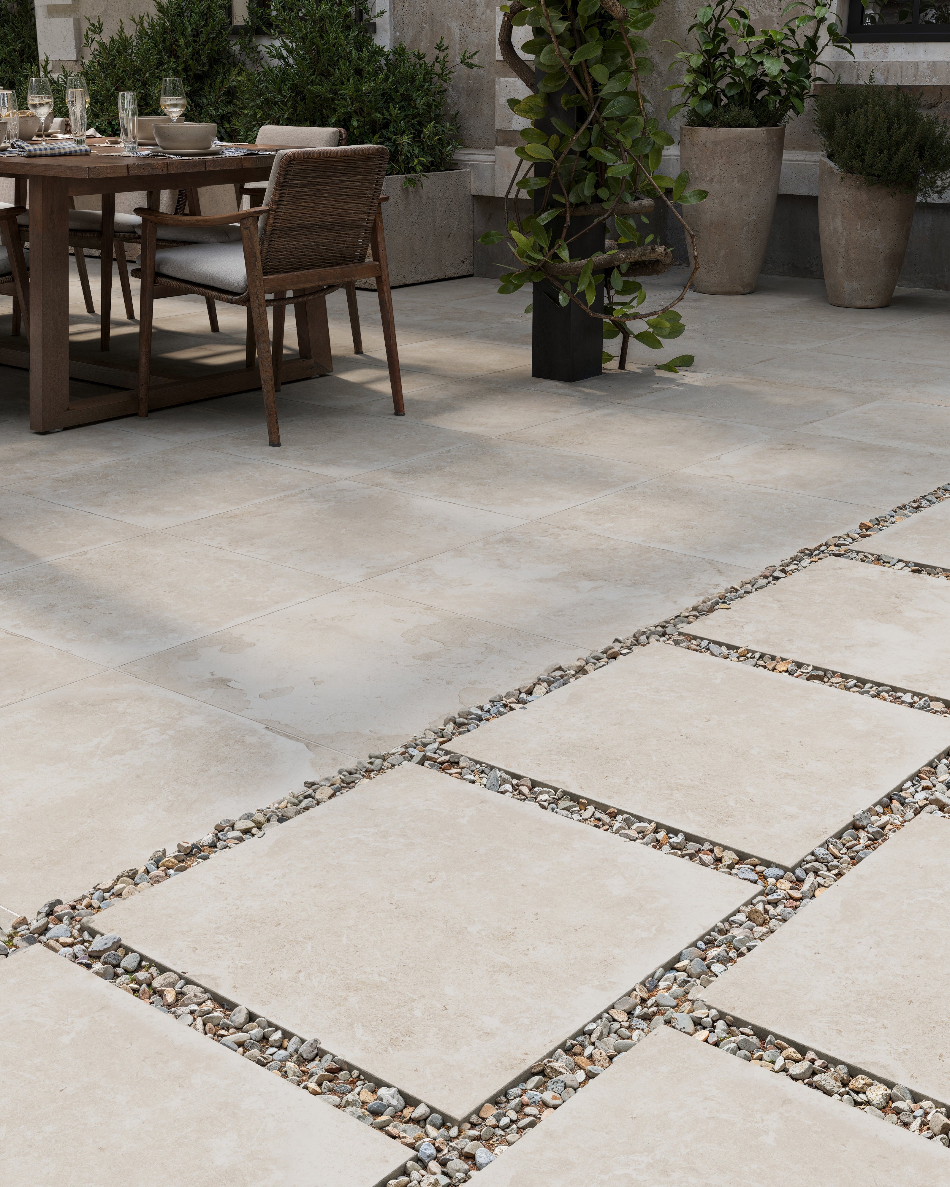 Bowden 24x24 Grip Porcelain 2cm Paver in Oat