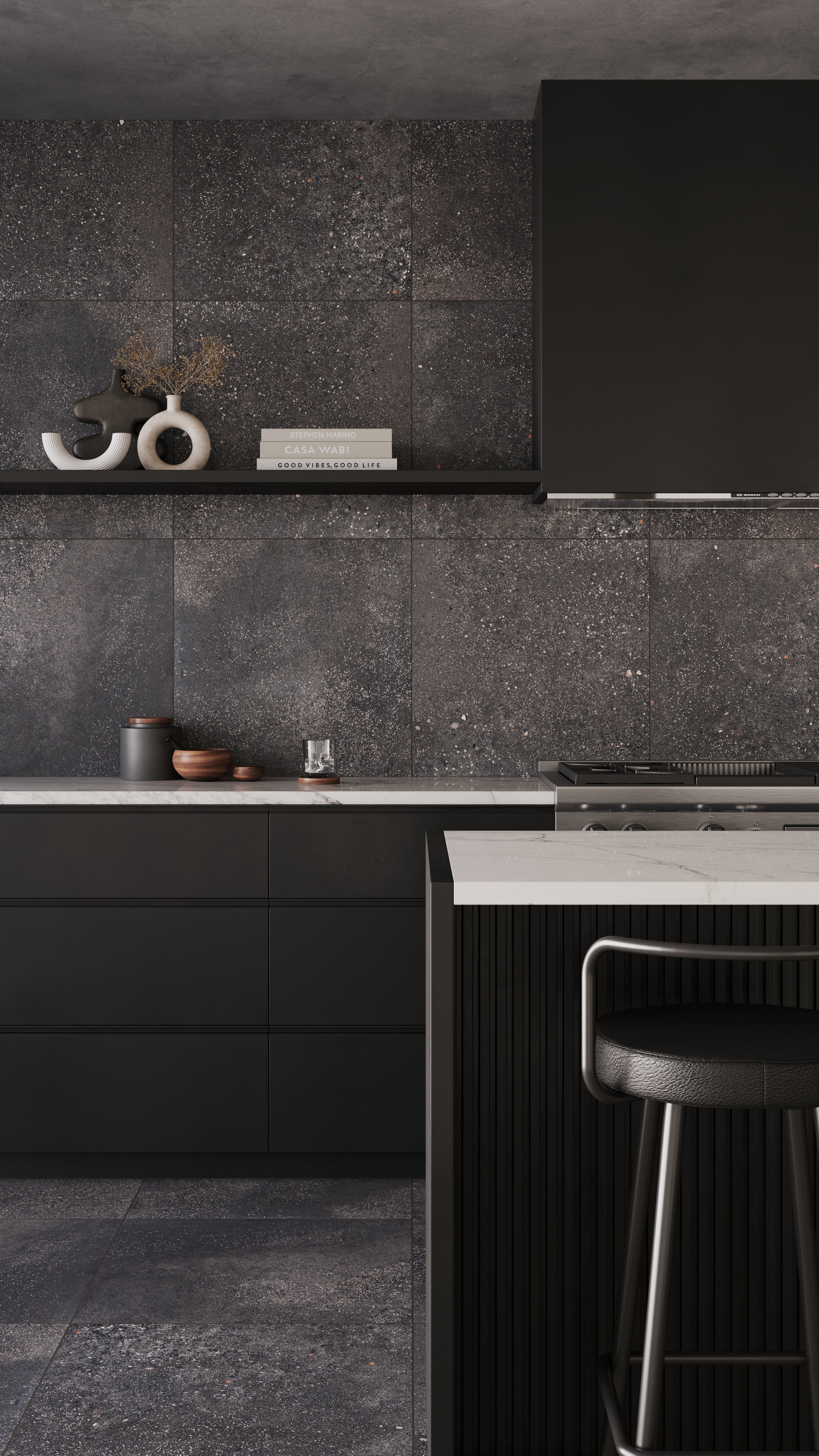 Sloane 24x24 Matte Porcelain Tile in Charcoal