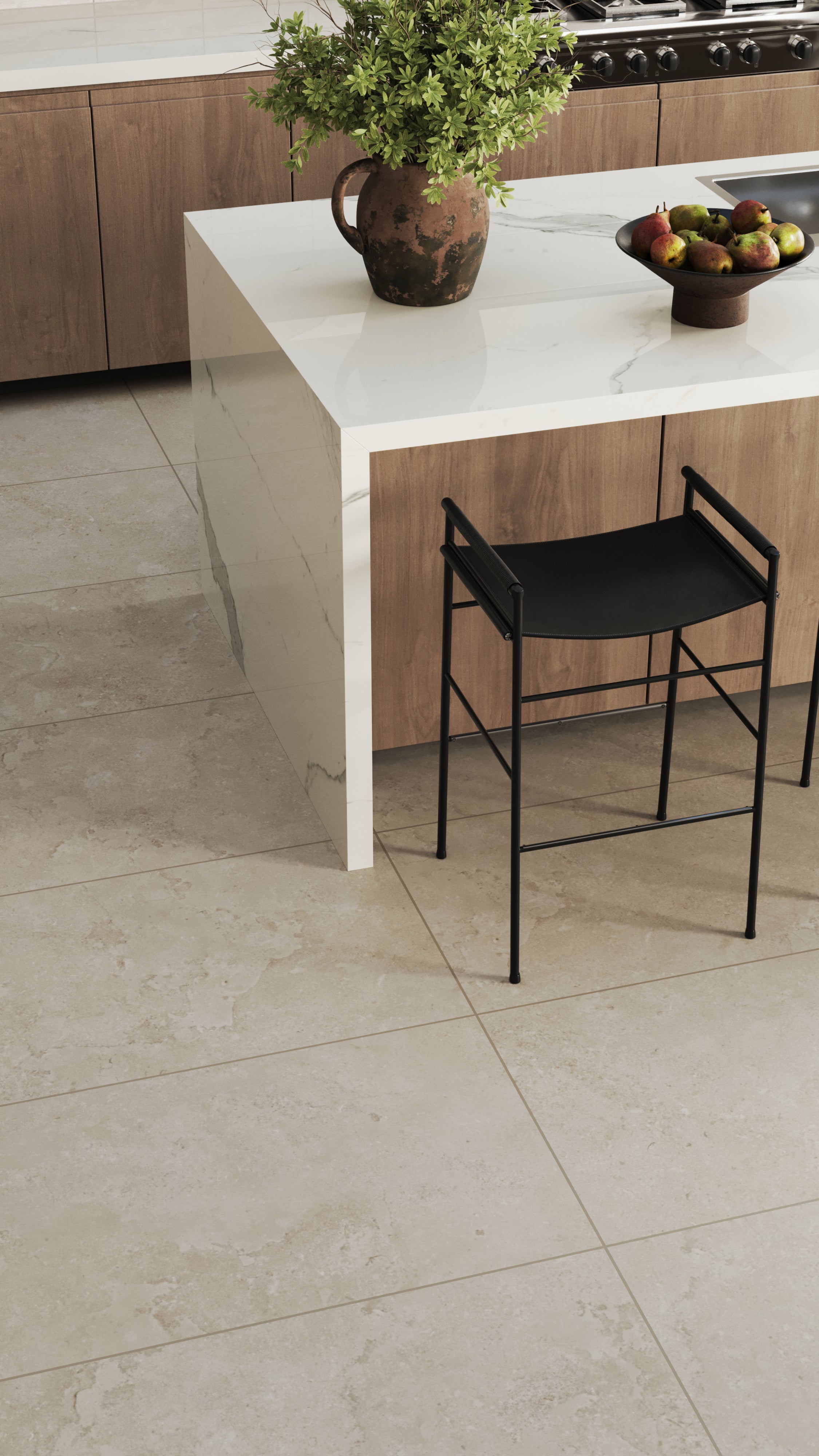 Tatum 24x48 Matte Porcelain Tile in Cross-Cut Sand