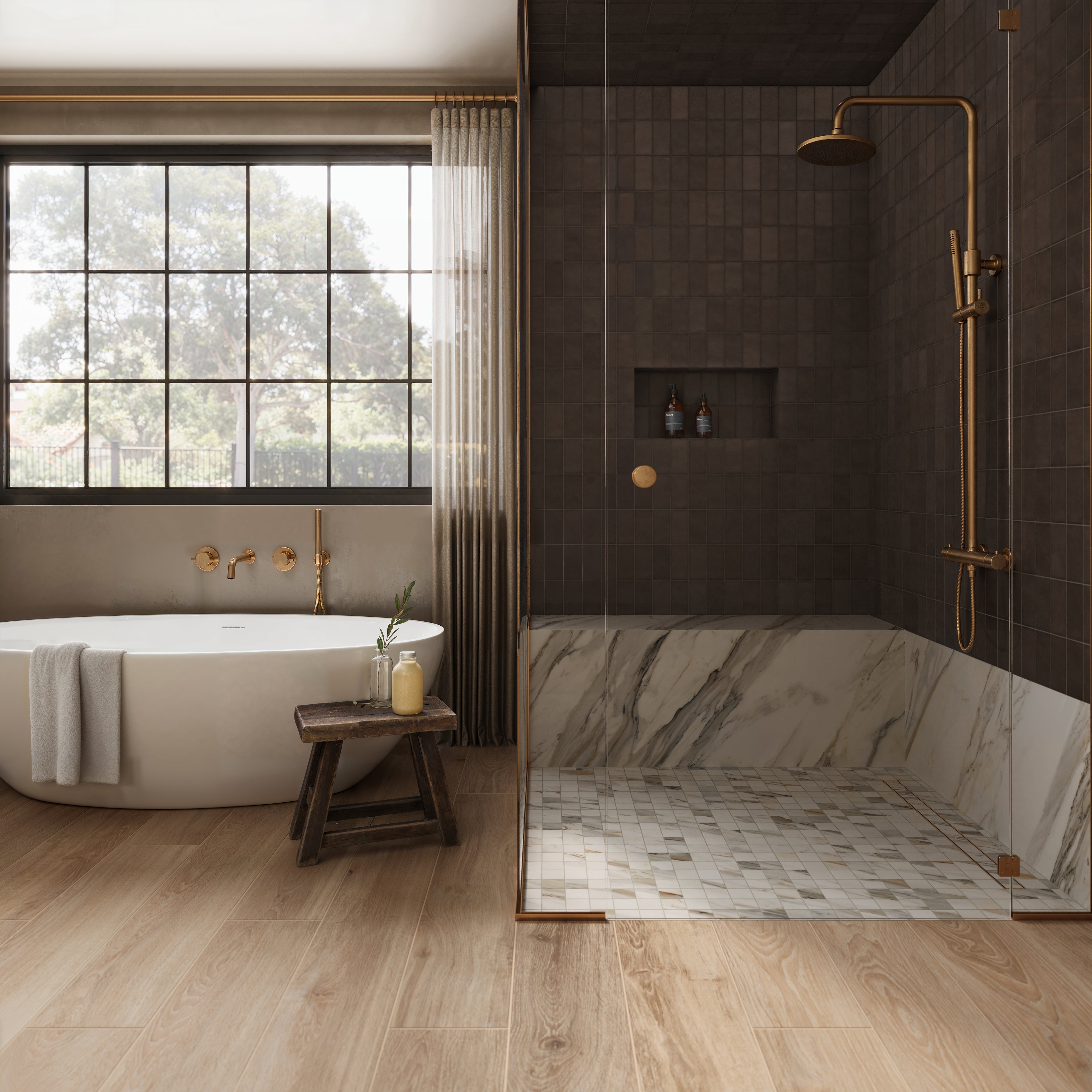 Jameson 8x48 Matte Porcelain Tile in Camel