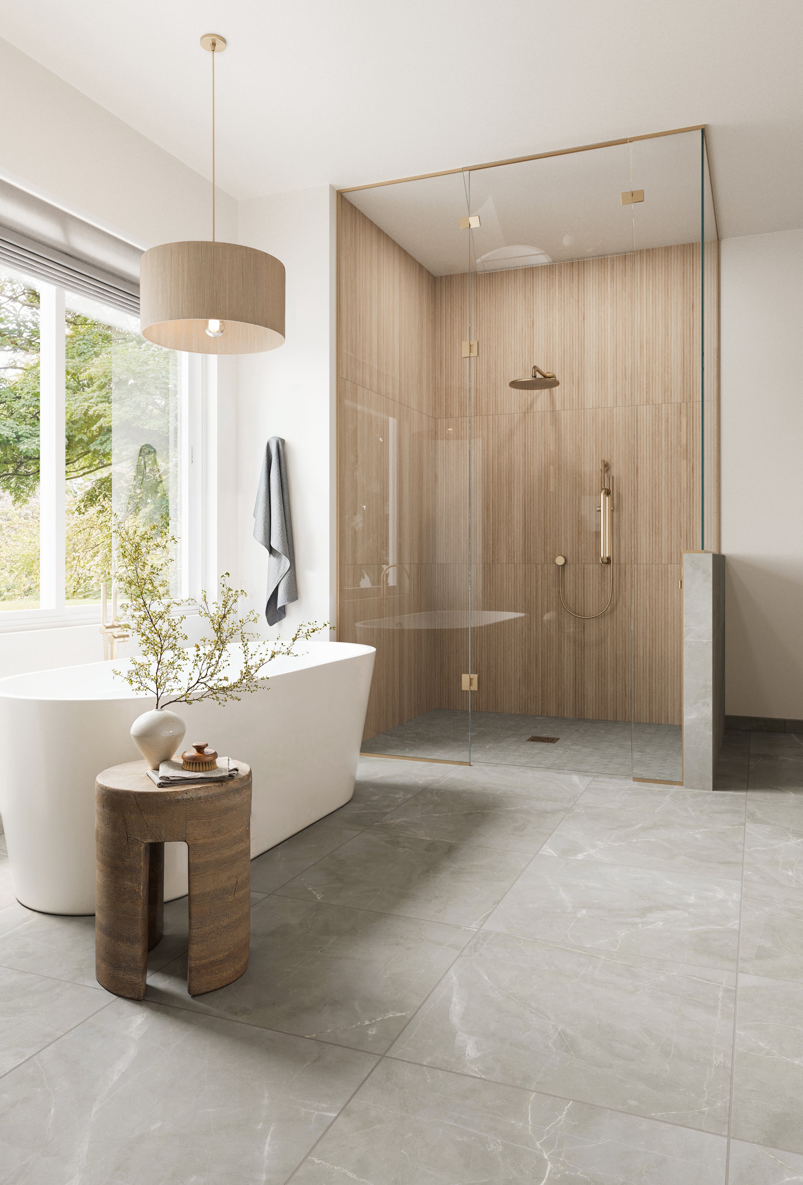 Leona 24x24 Matte Porcelain Tile in Amani Grey