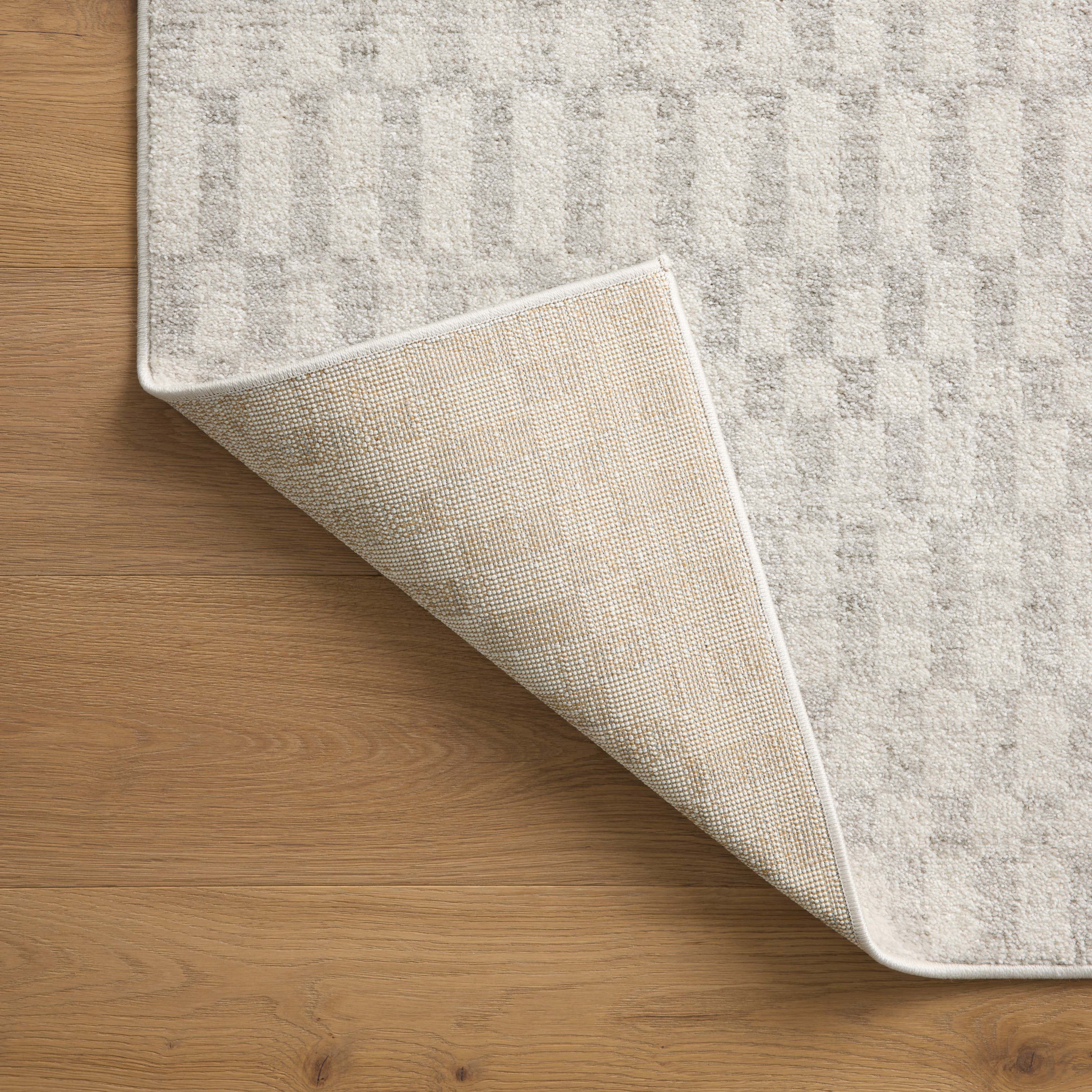 Liddy Polyester Pile Rug in Cream / Dove