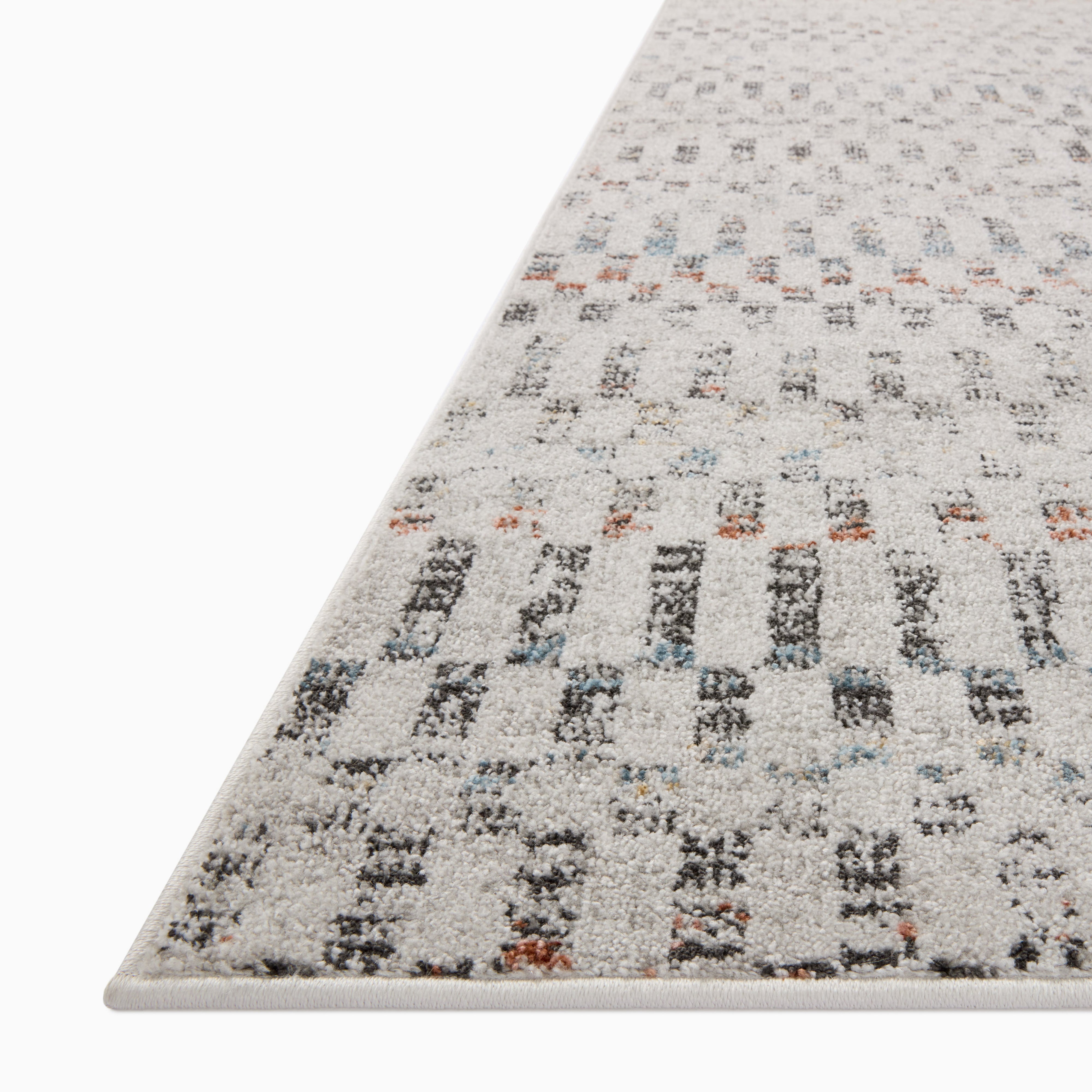 Liddy Polyester Pile Rug in Dove / Multi