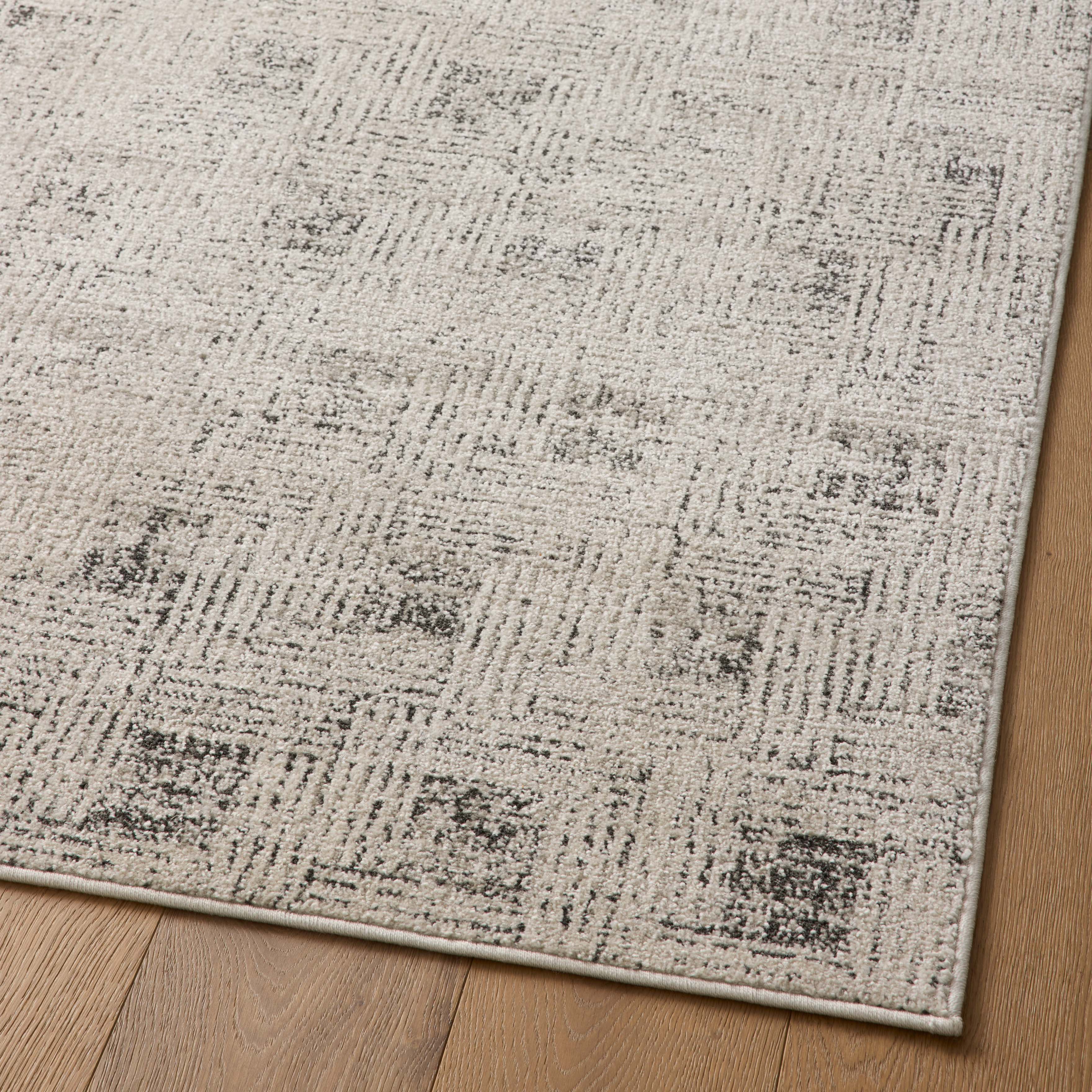 Liddy Polyester Pile Rug in Fog / Stone