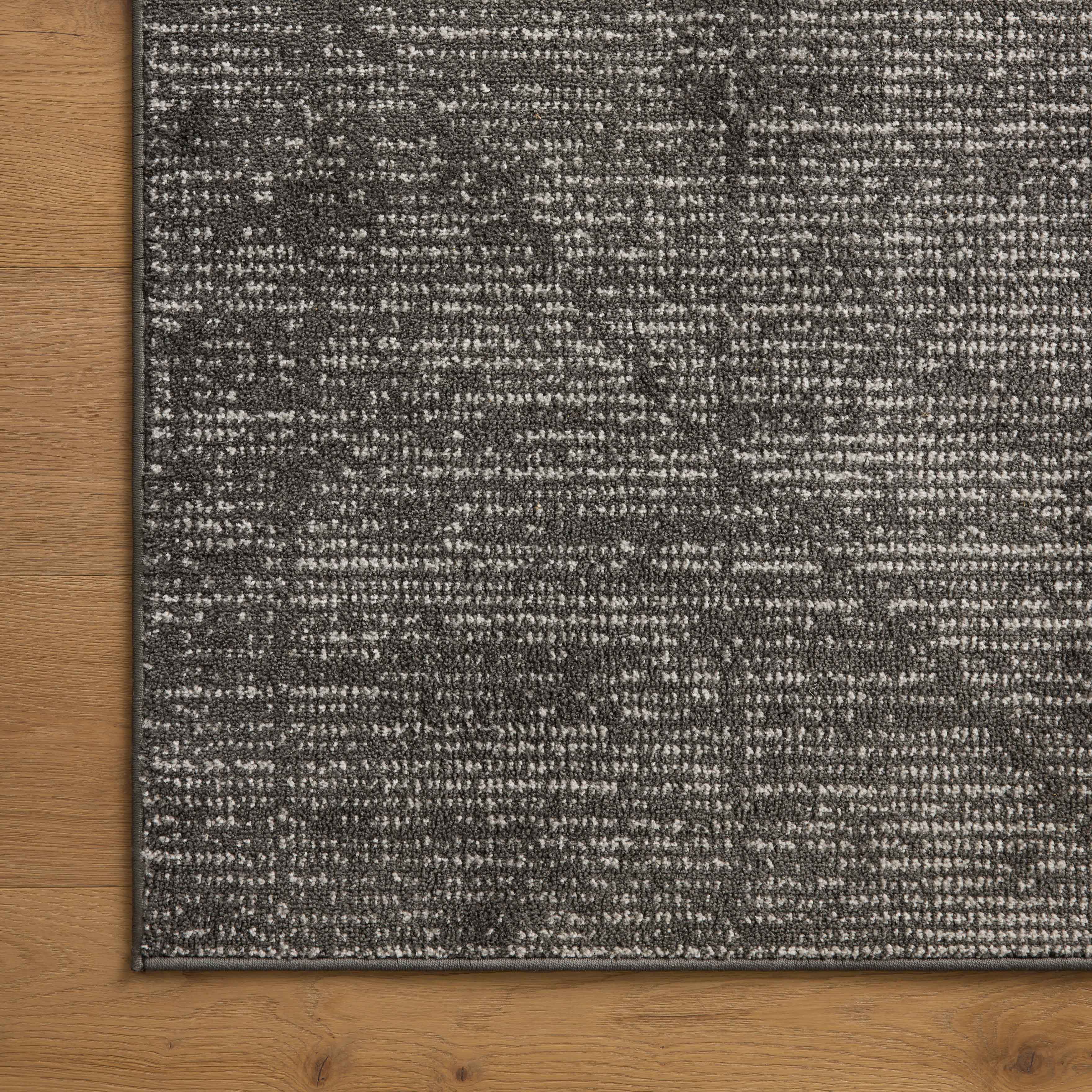 Liddy Polyester Pile Rug in Graphite / Pearl