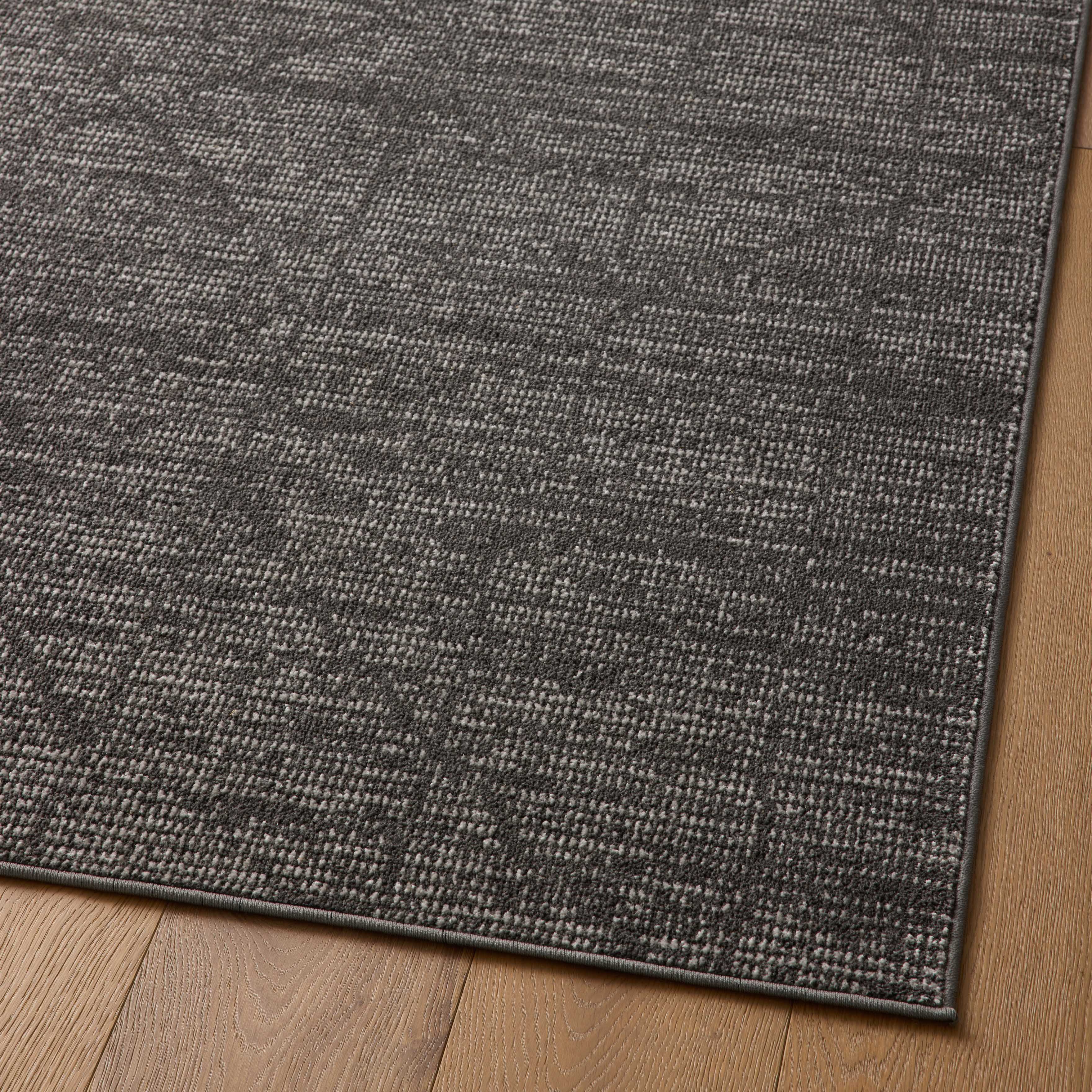 Liddy Polyester Pile Rug in Graphite / Pearl