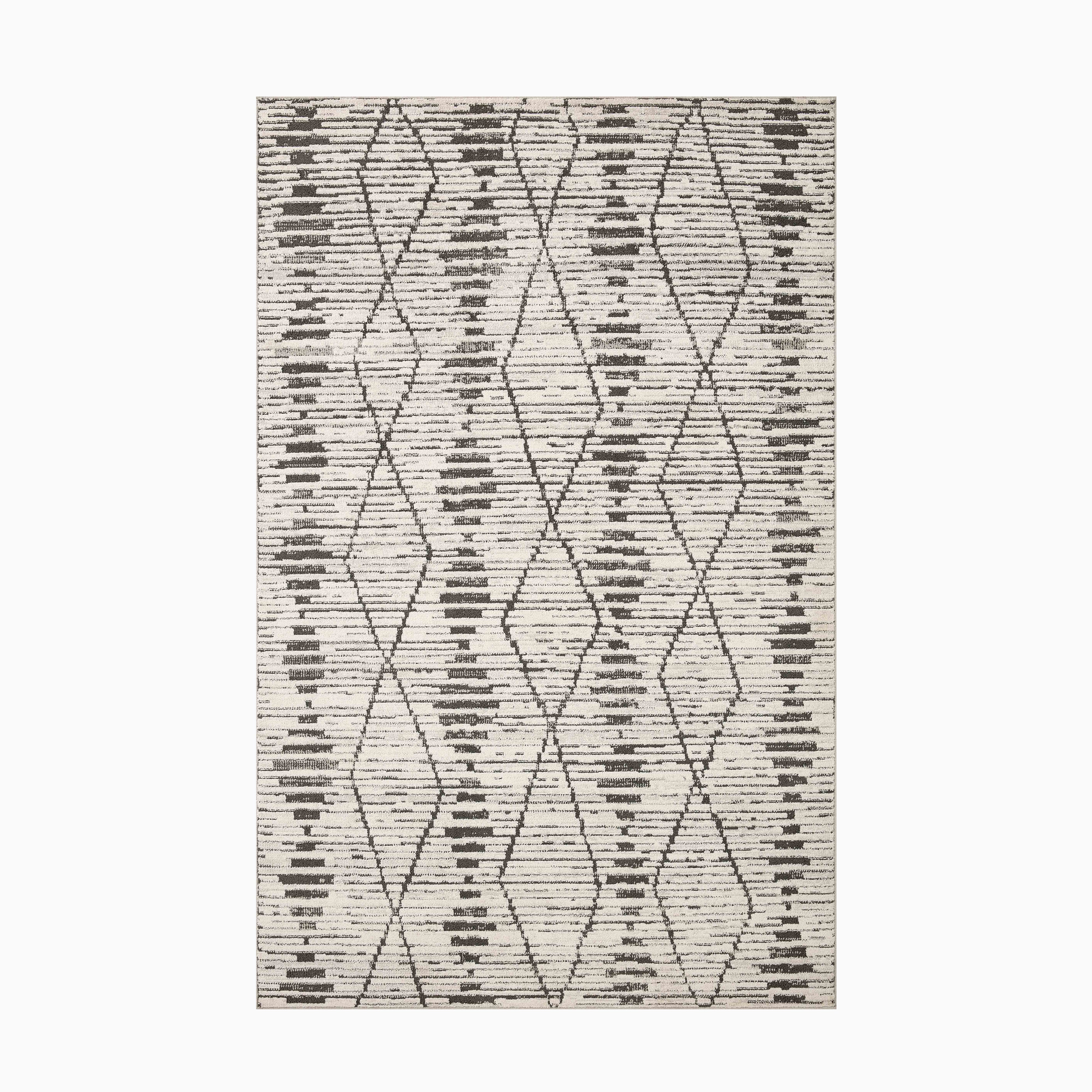 Liddy Polyester Pile Rug in Graphite / Platinum