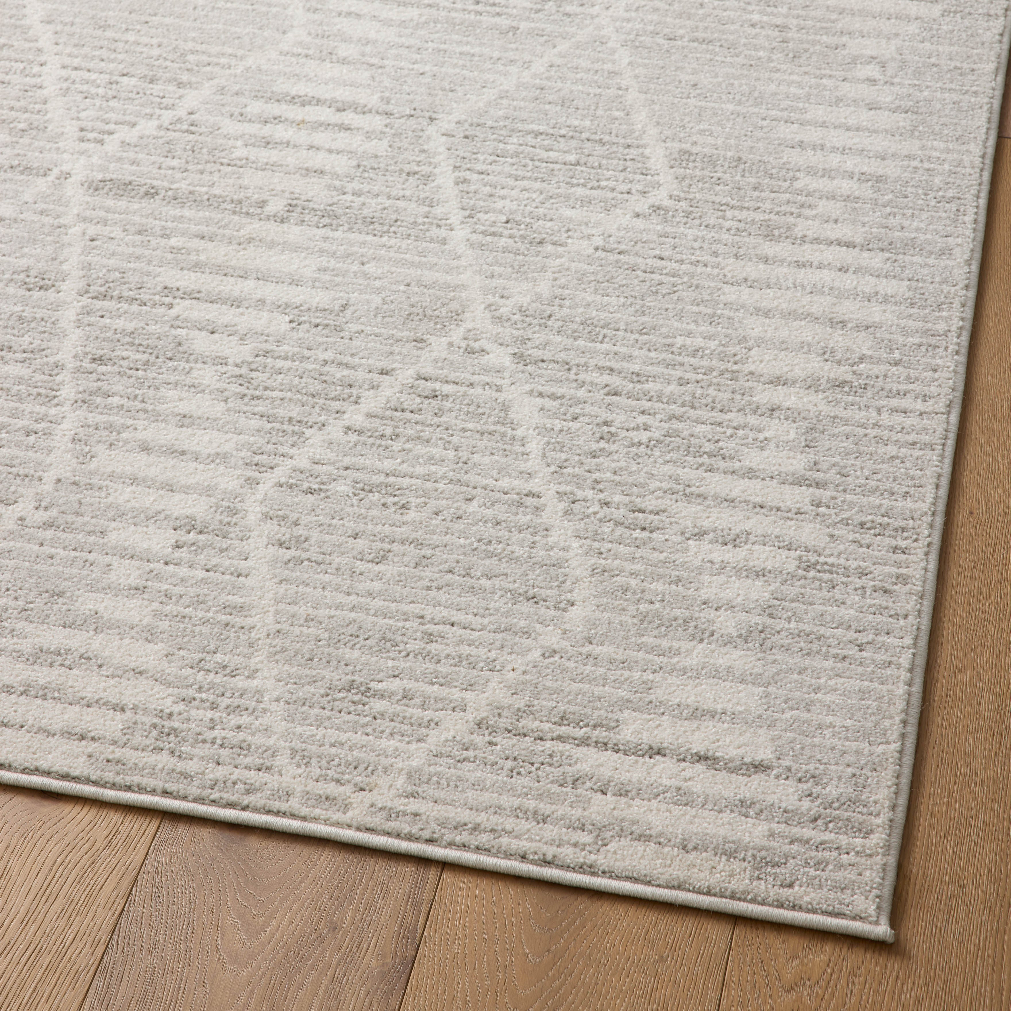 Liddy Polyester Pile Rug in Pearl / Mist