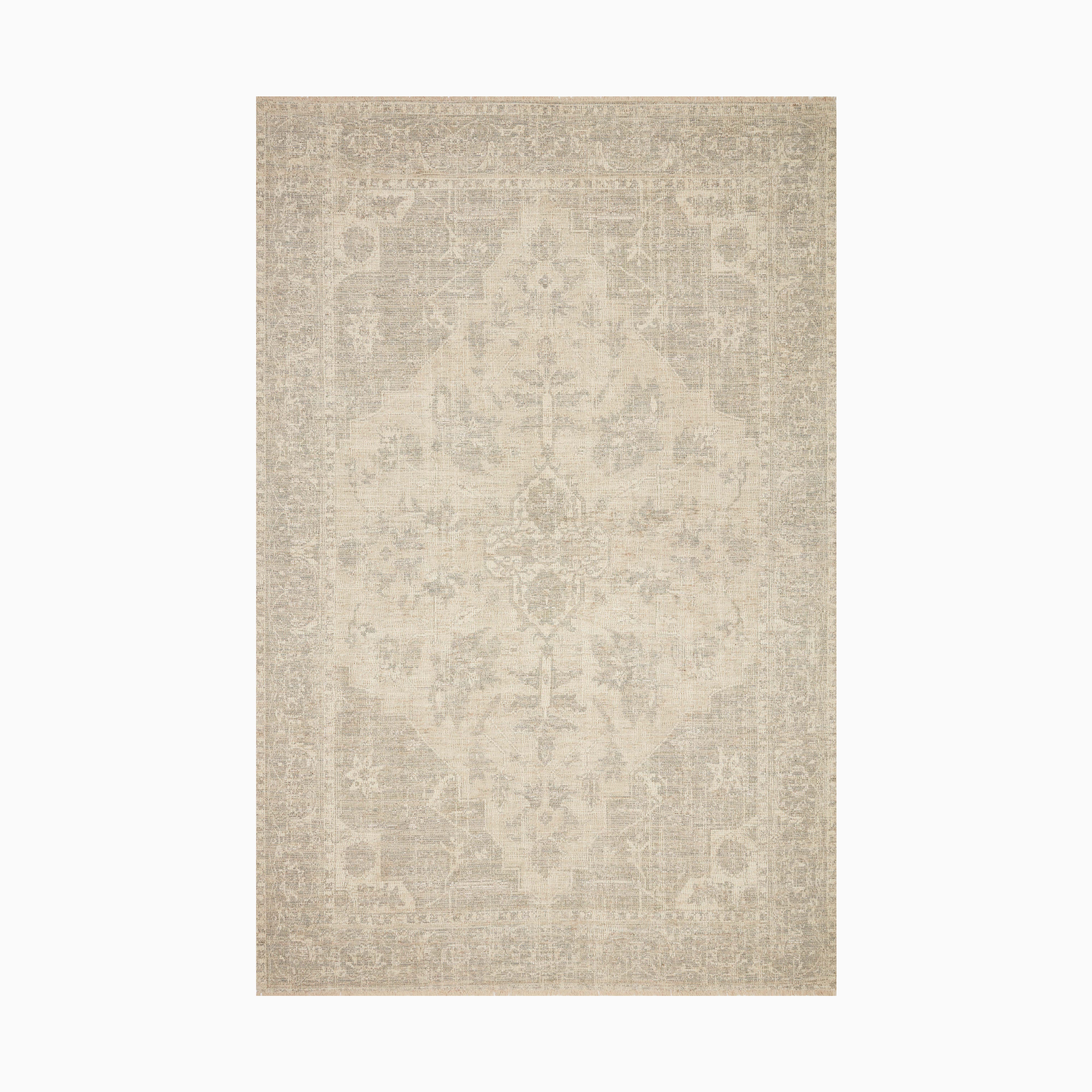 Marcela Cotten Blend Rug in Cream / Ocean