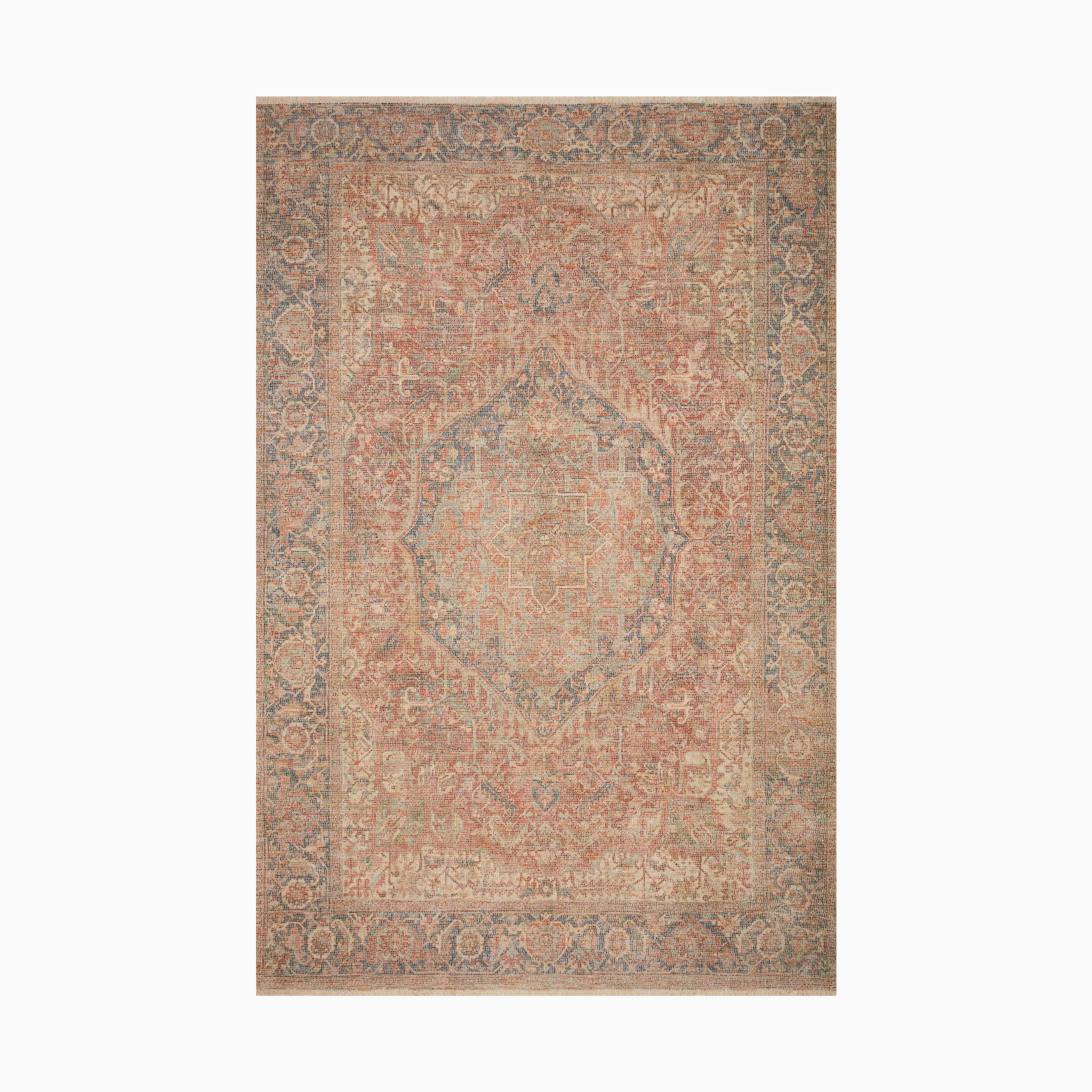 Marcela Cotten Blend Rug in Natural / Ocean