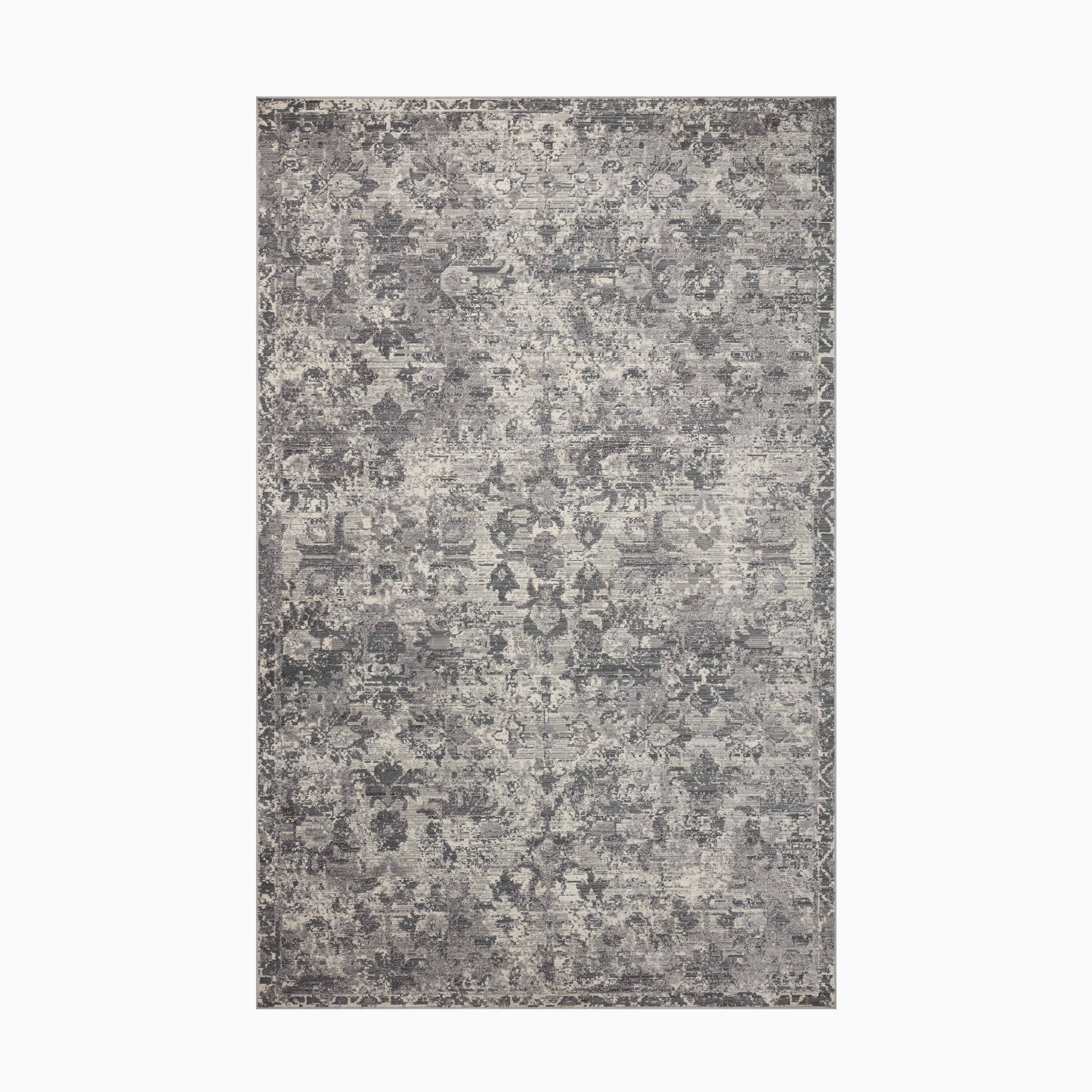 McGowan Polyester & Polypropylene Pile Rug in Graphite / Mist