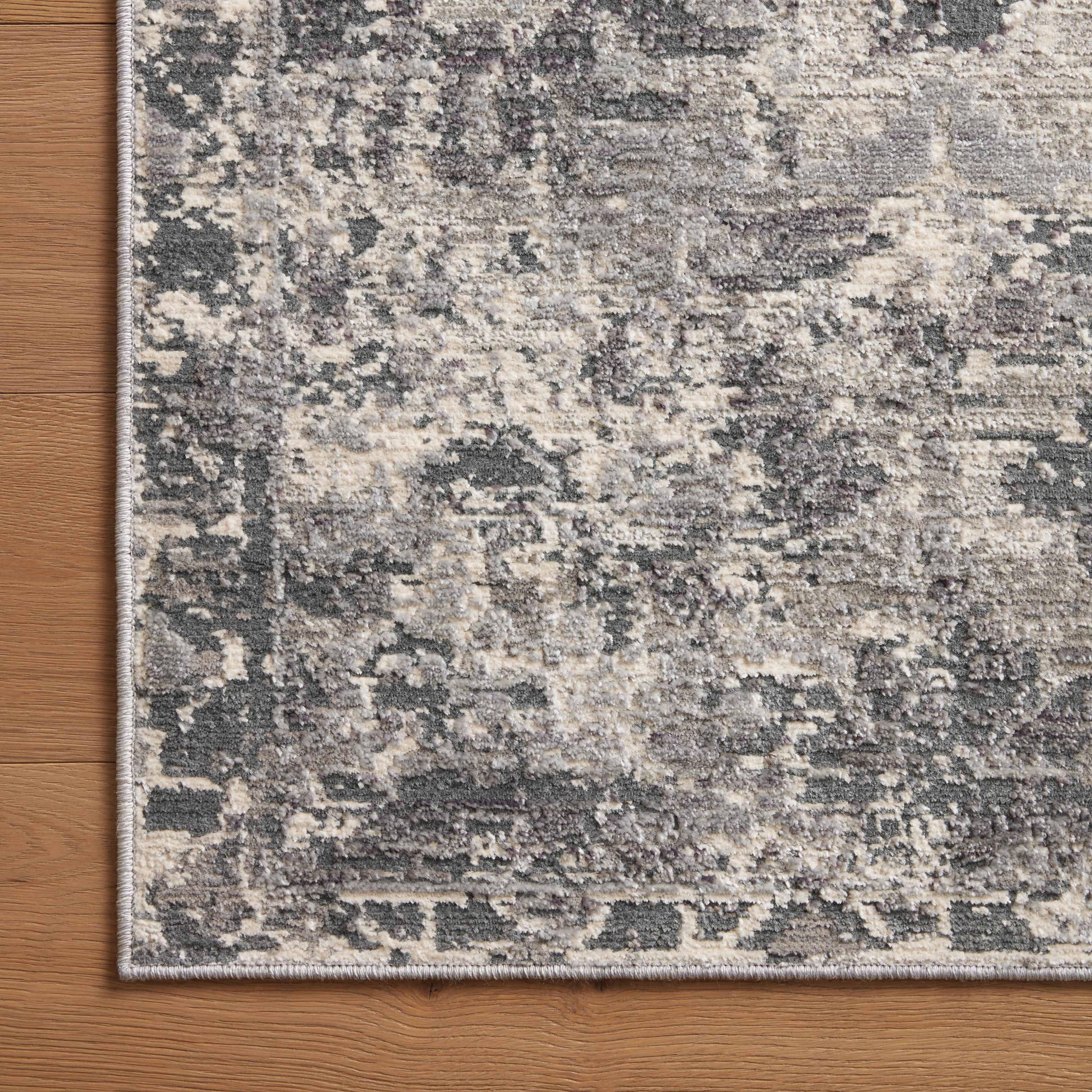 McGowan Polyester & Polypropylene Pile Rug in Graphite / Mist