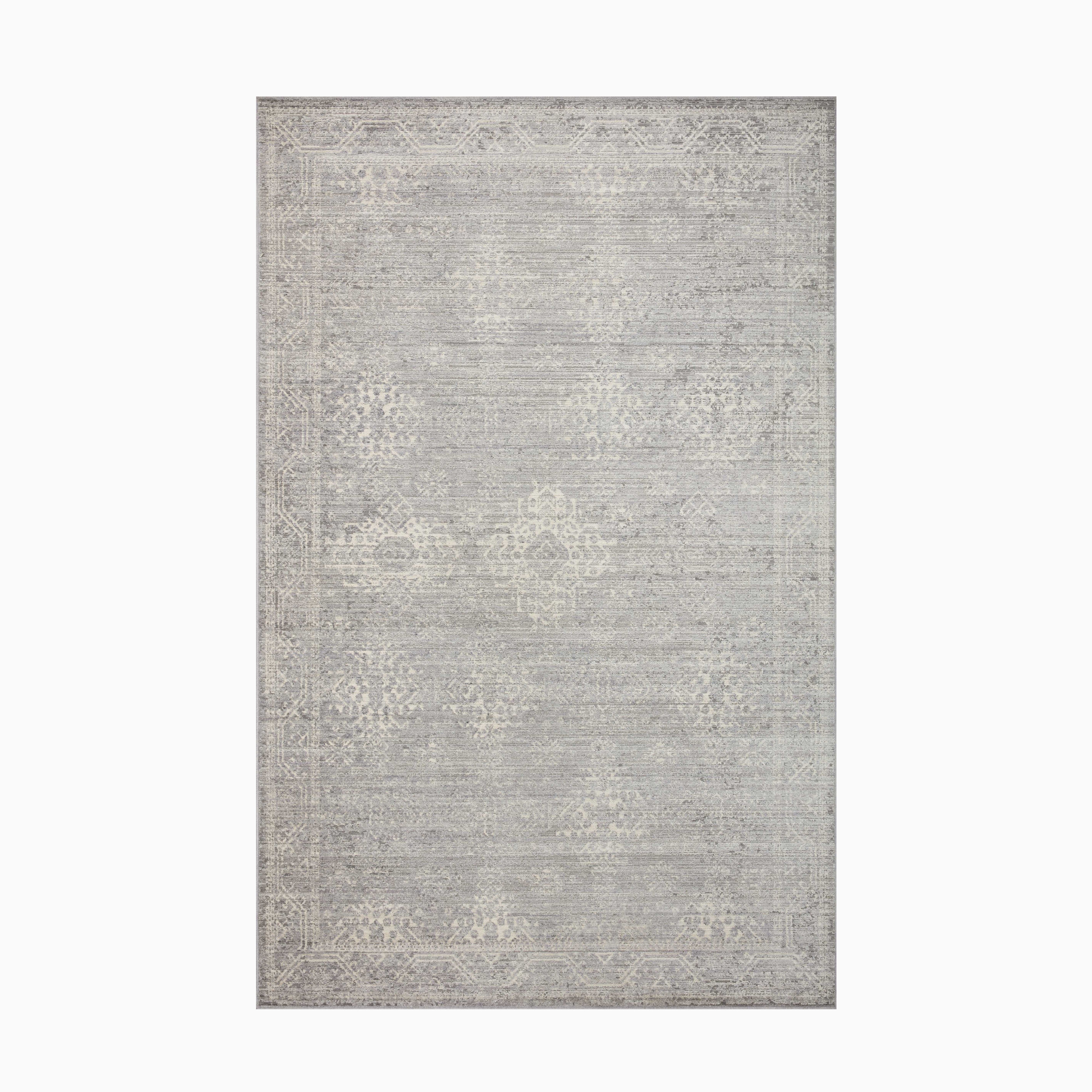 McGowan Polyester & Polypropylene Pile Rug in Mist / Pearl