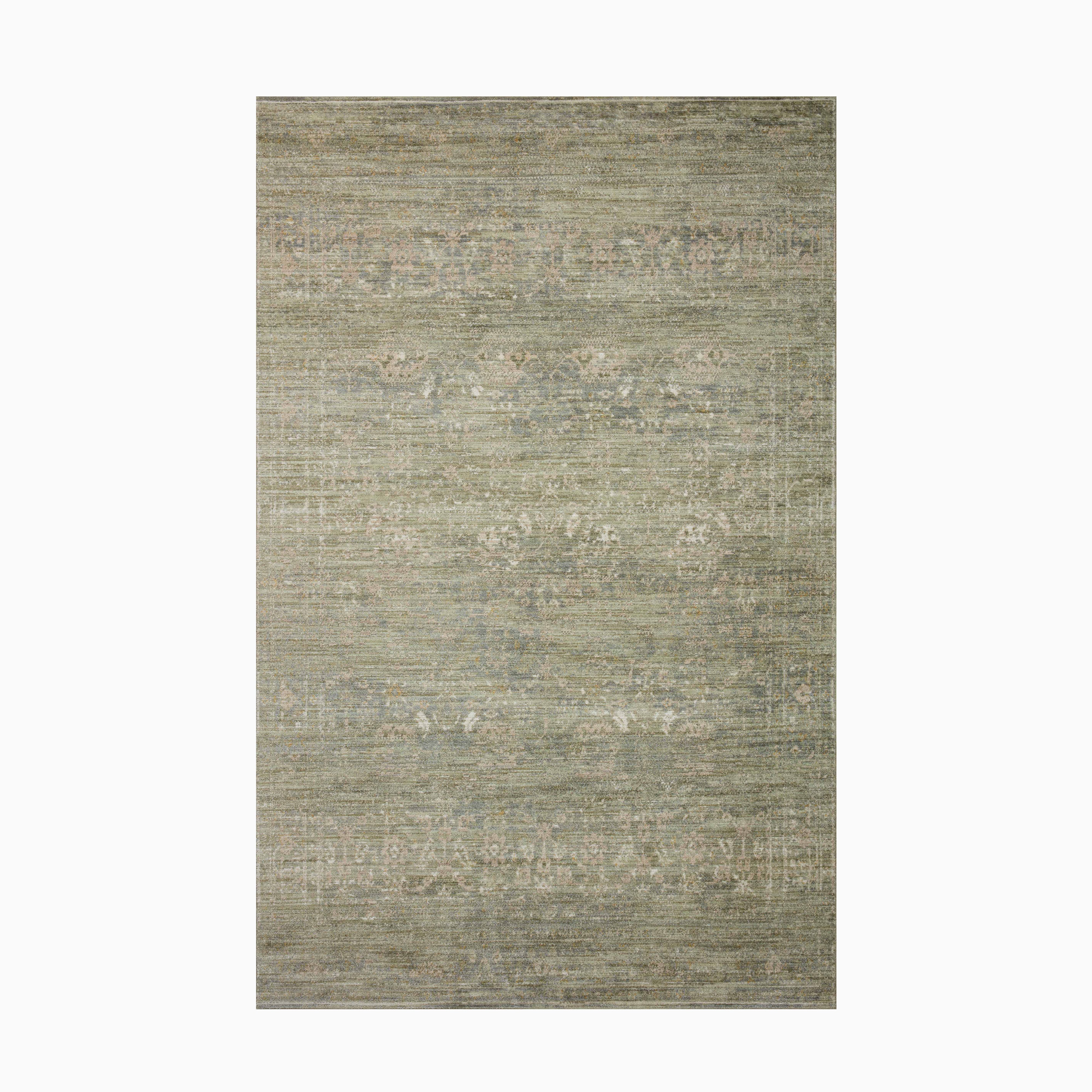 McGowan Polyester & Polypropylene Pile Rug in Moss / Sand