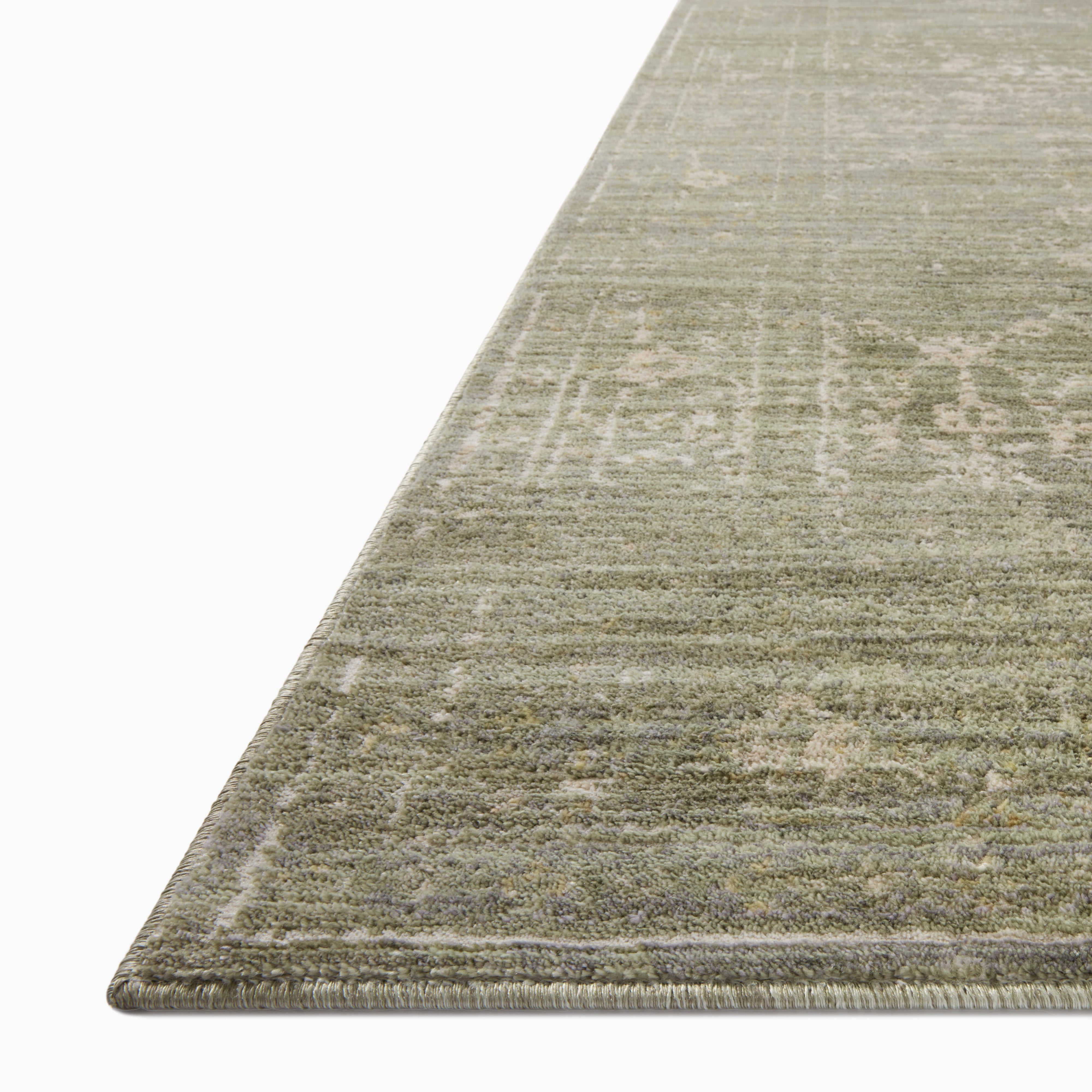 McGowan Polyester & Polypropylene Pile Rug in Moss / Sand