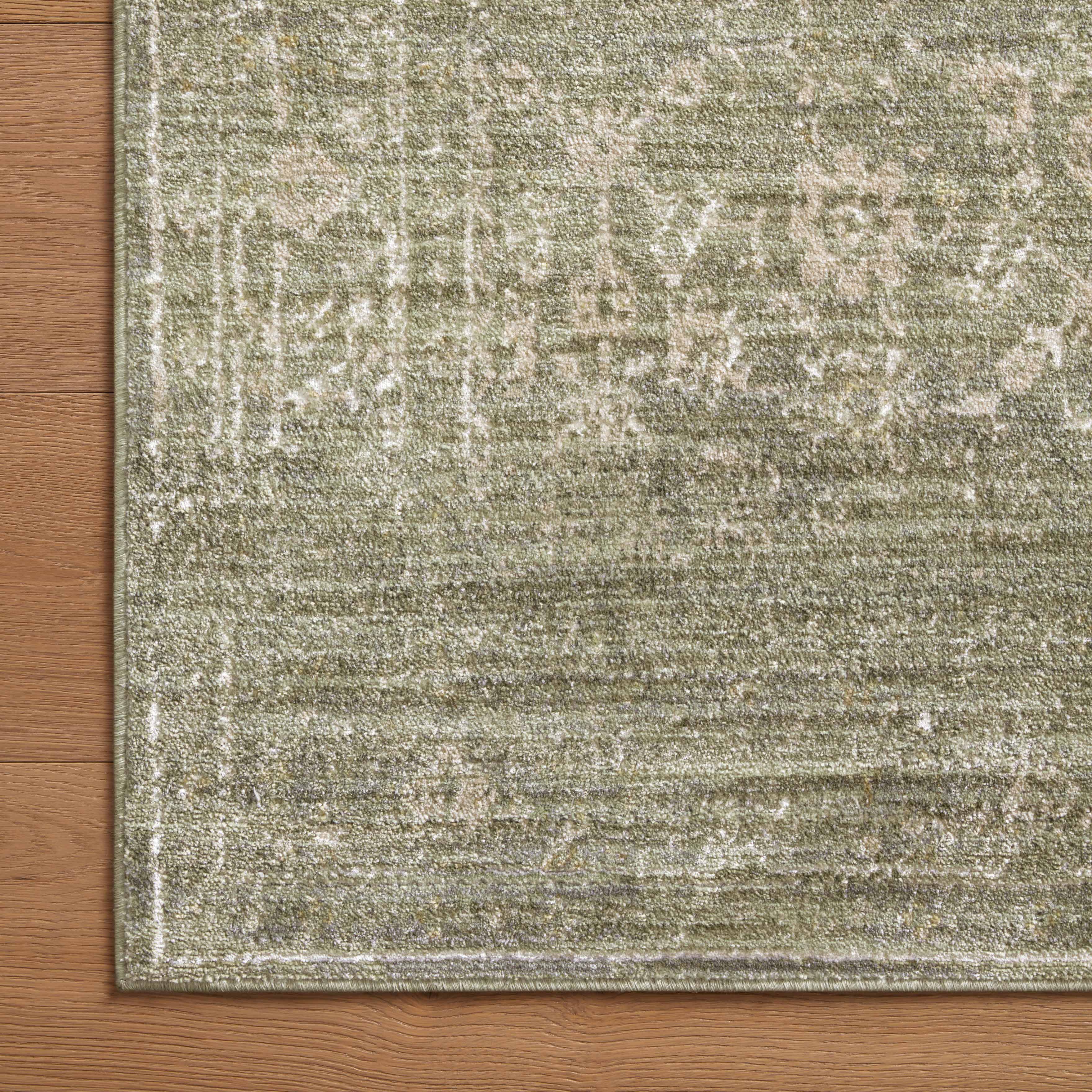 McGowan Polyester & Polypropylene Pile Rug in Moss / Sand