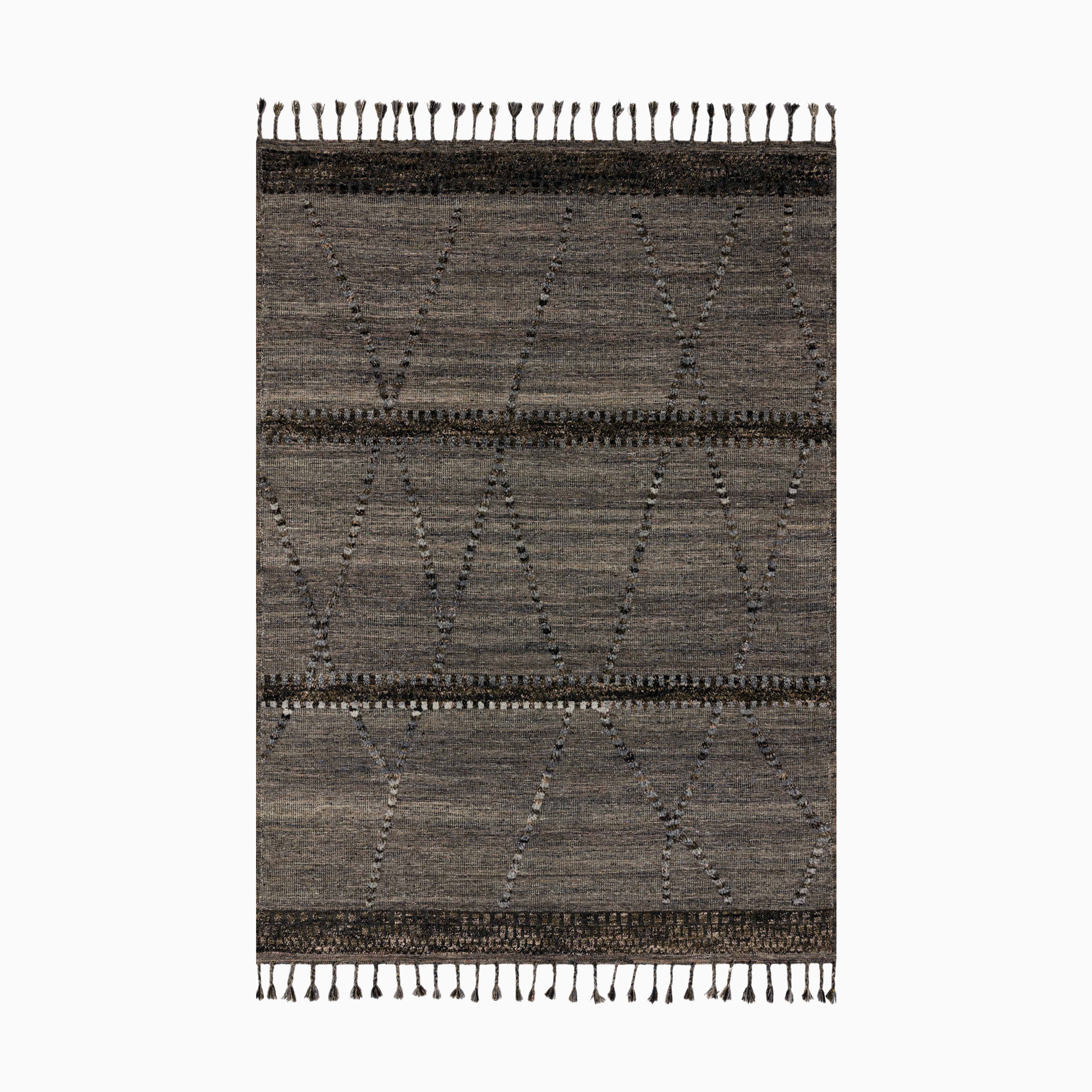 Micah Wool Blend Rug in Graphite / Espresso