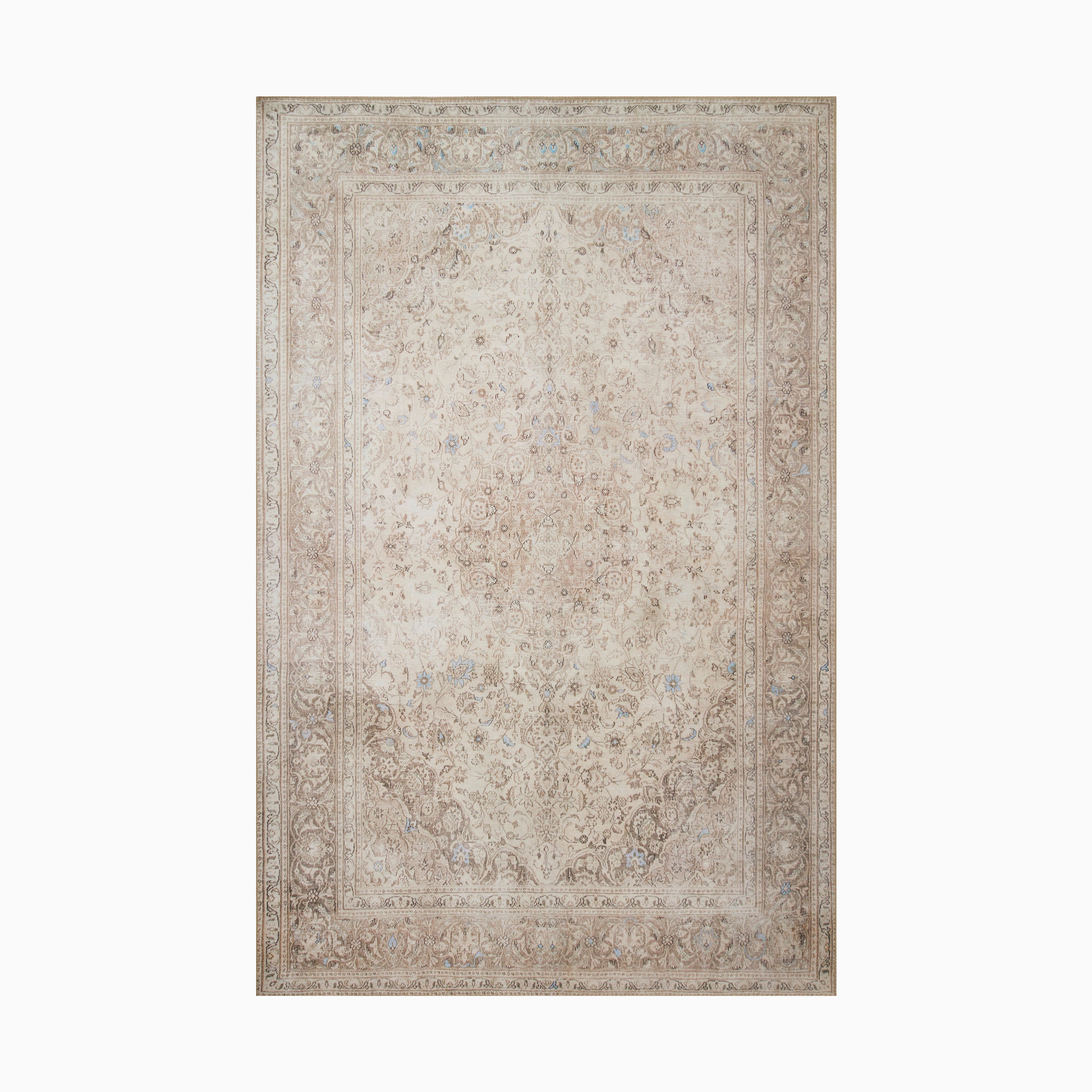 Pascal Polyester Face Rug in Chalk / Ash