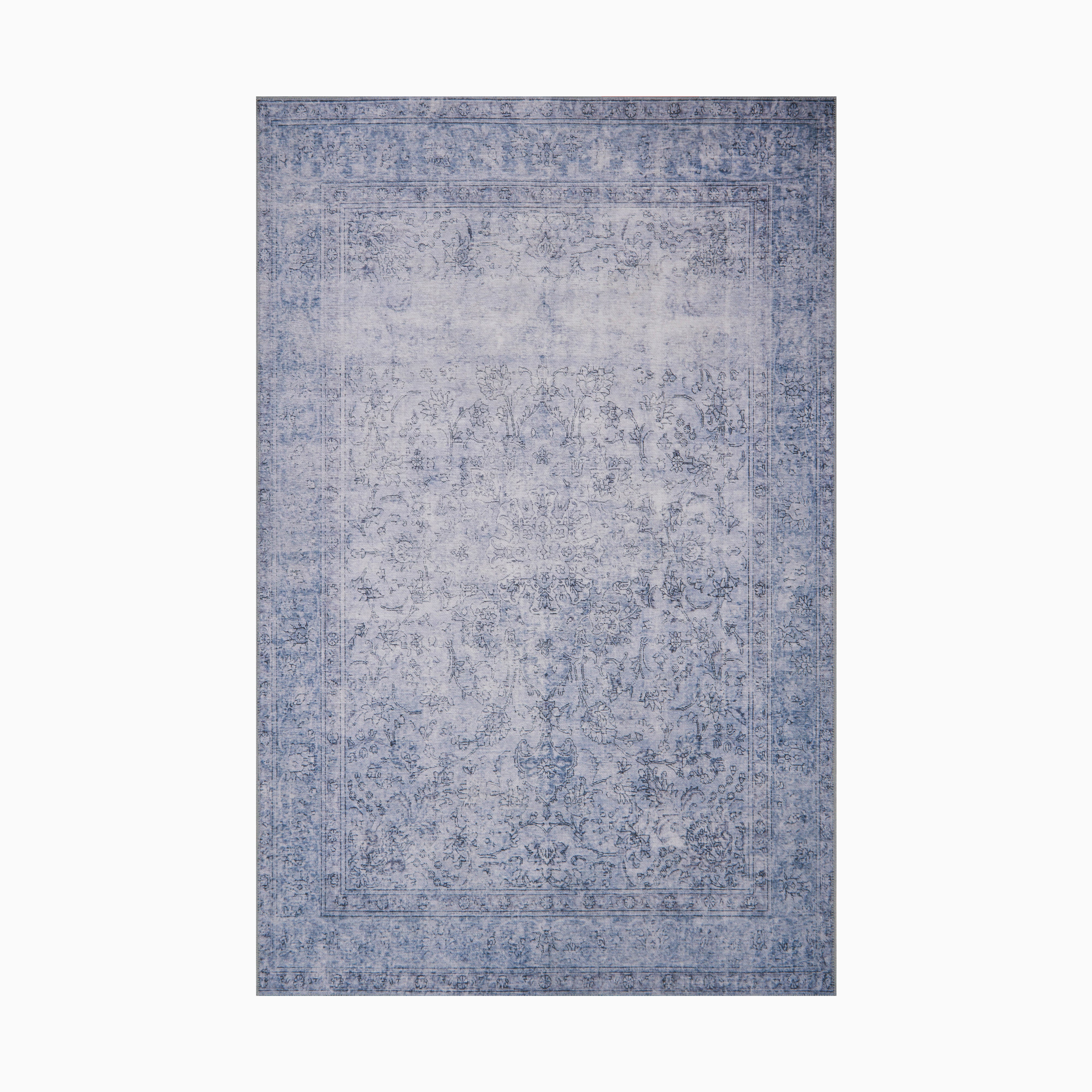 Pascal Polyester Face Rug in Indigo