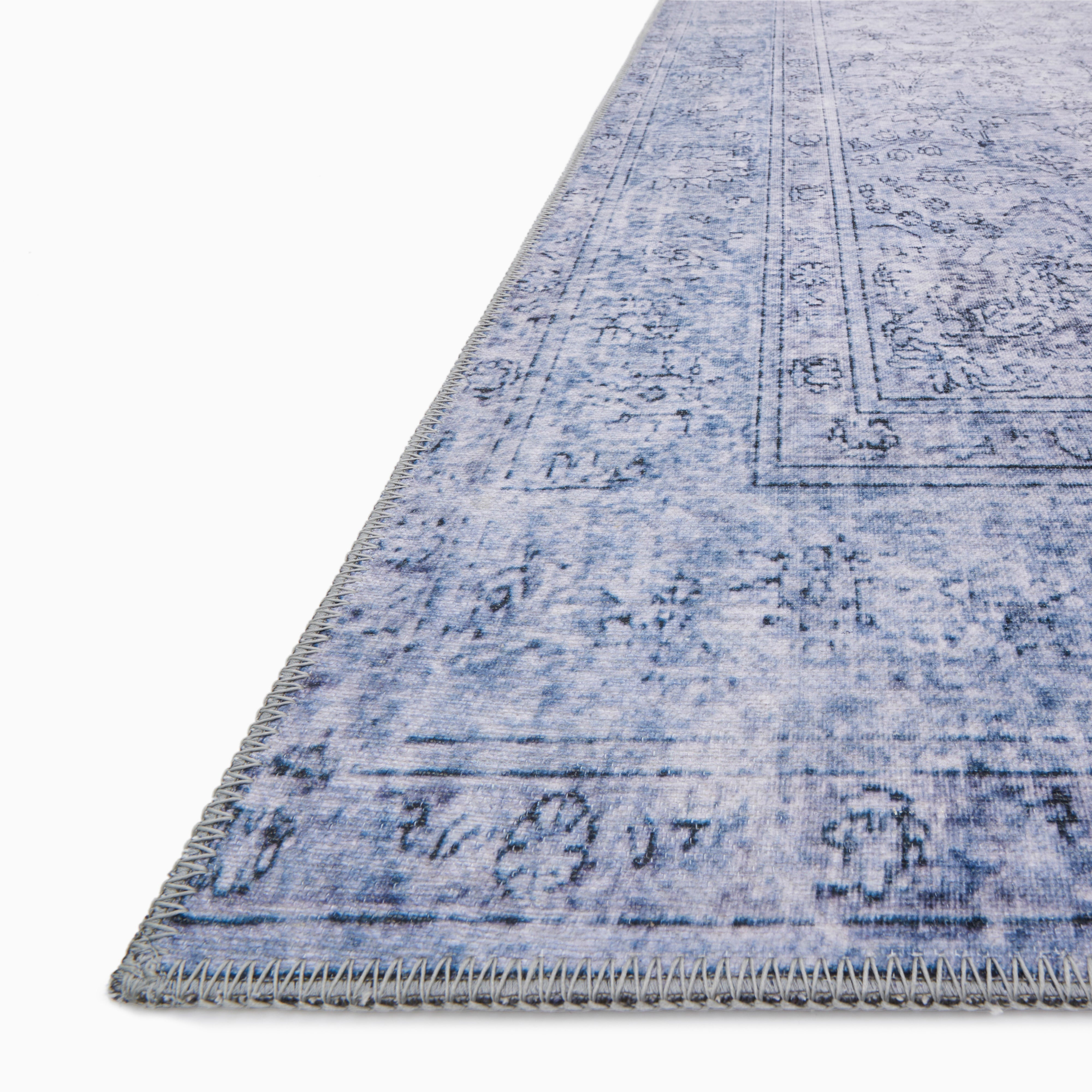 Pascal Polyester Face Rug in Indigo