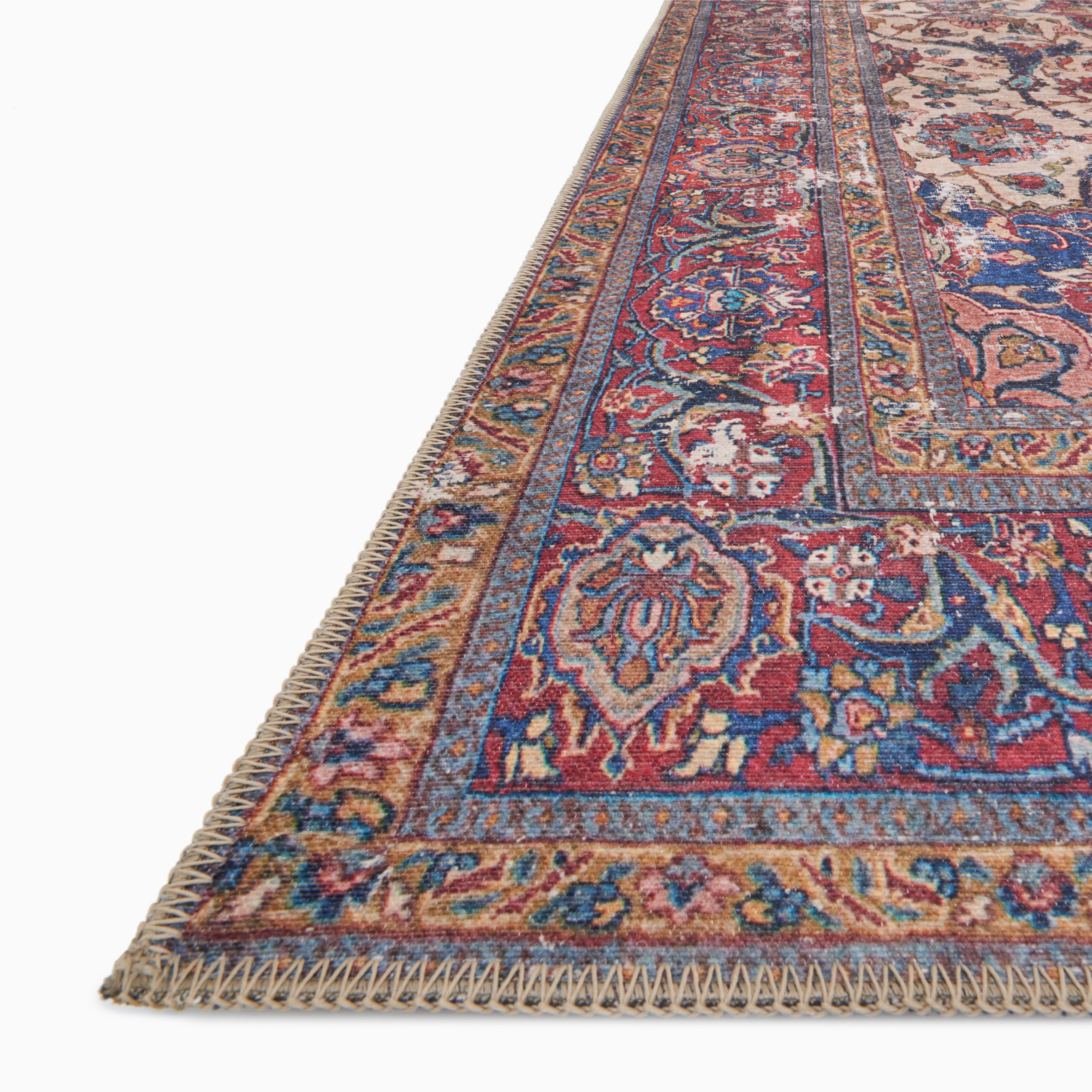 Pascal Polyester Face Rug in Natural / Spice