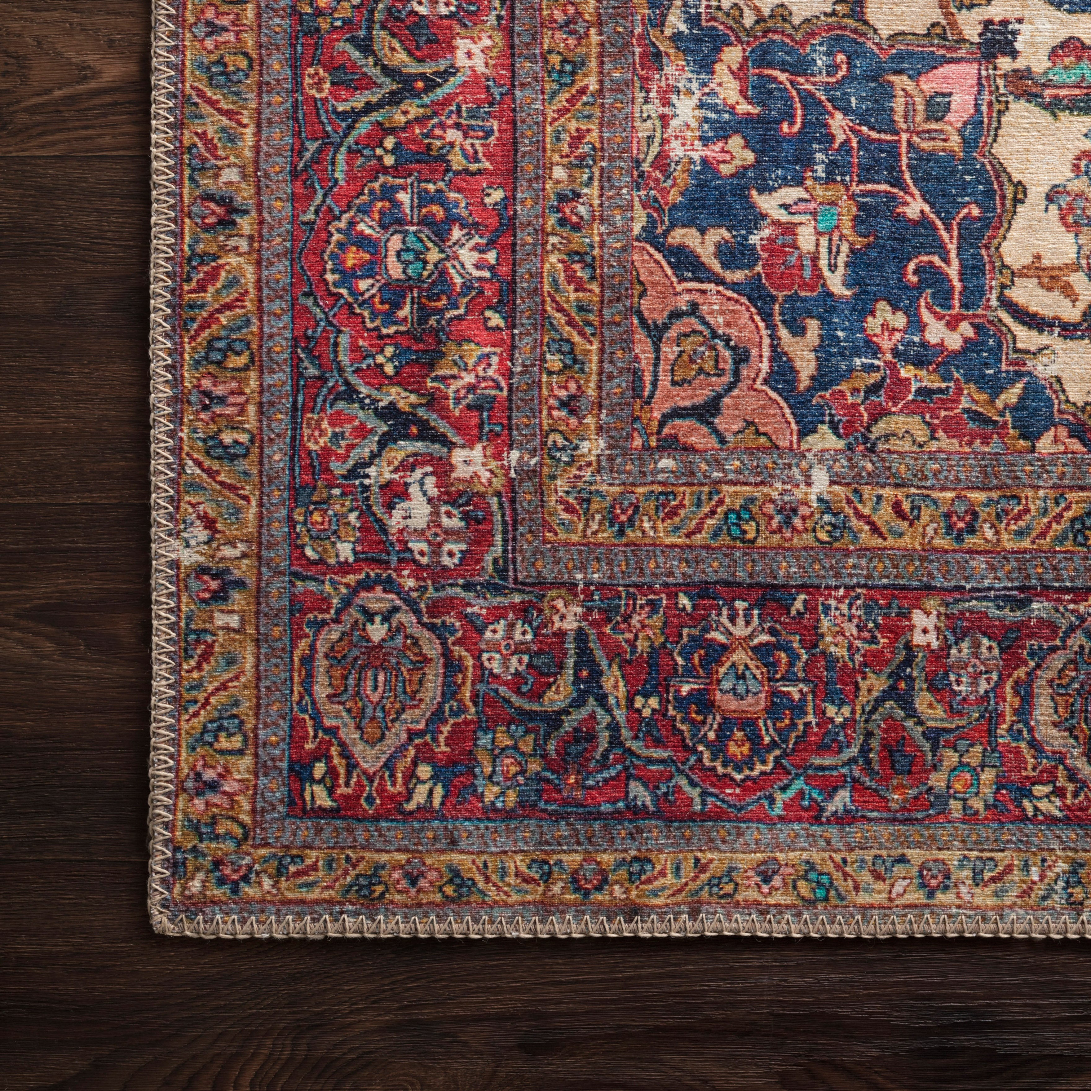 Pascal Polyester Face Rug in Natural / Spice