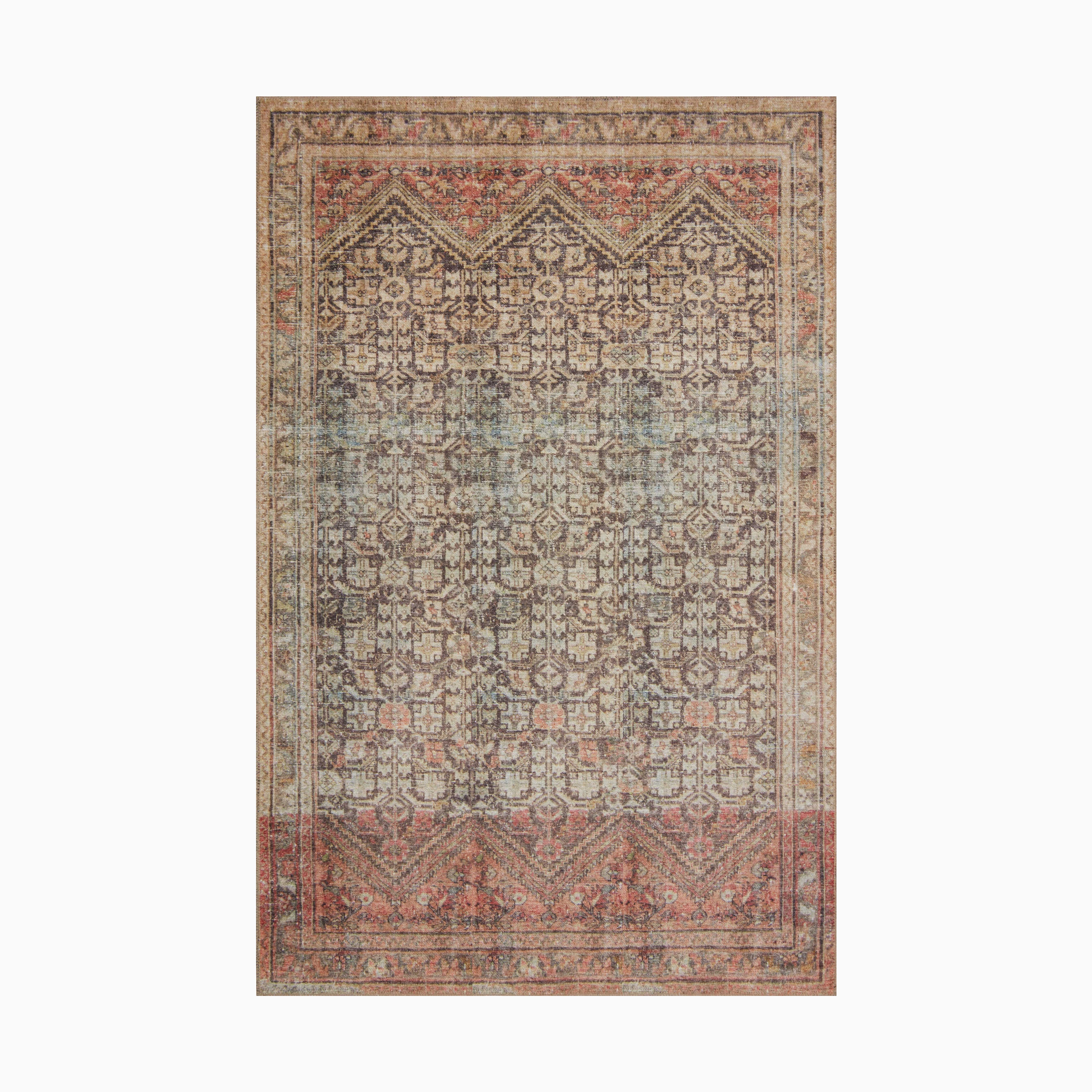 Pascal Polyester Face Rug in Smoke / Multi