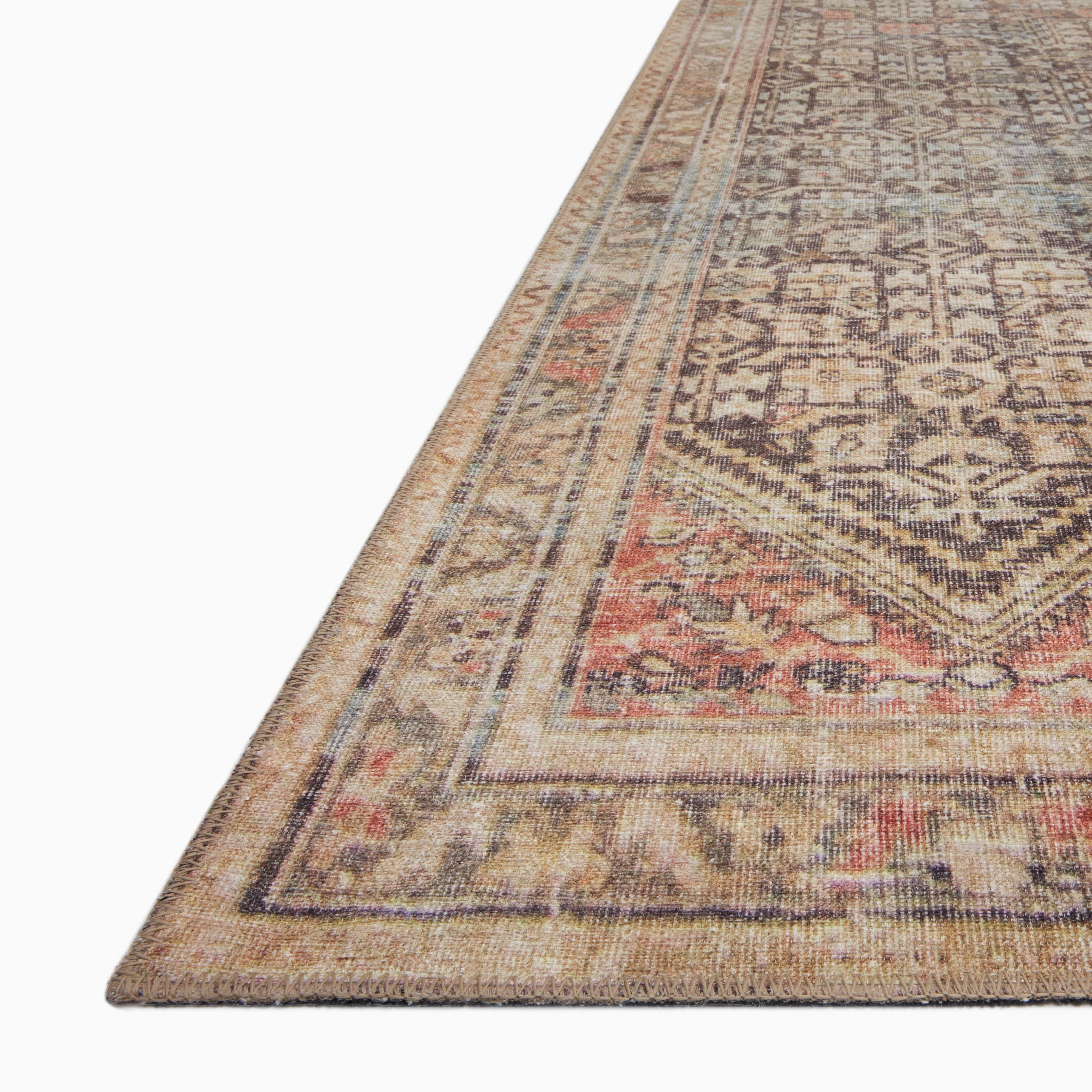 Pascal Polyester Face Rug in Smoke / Multi