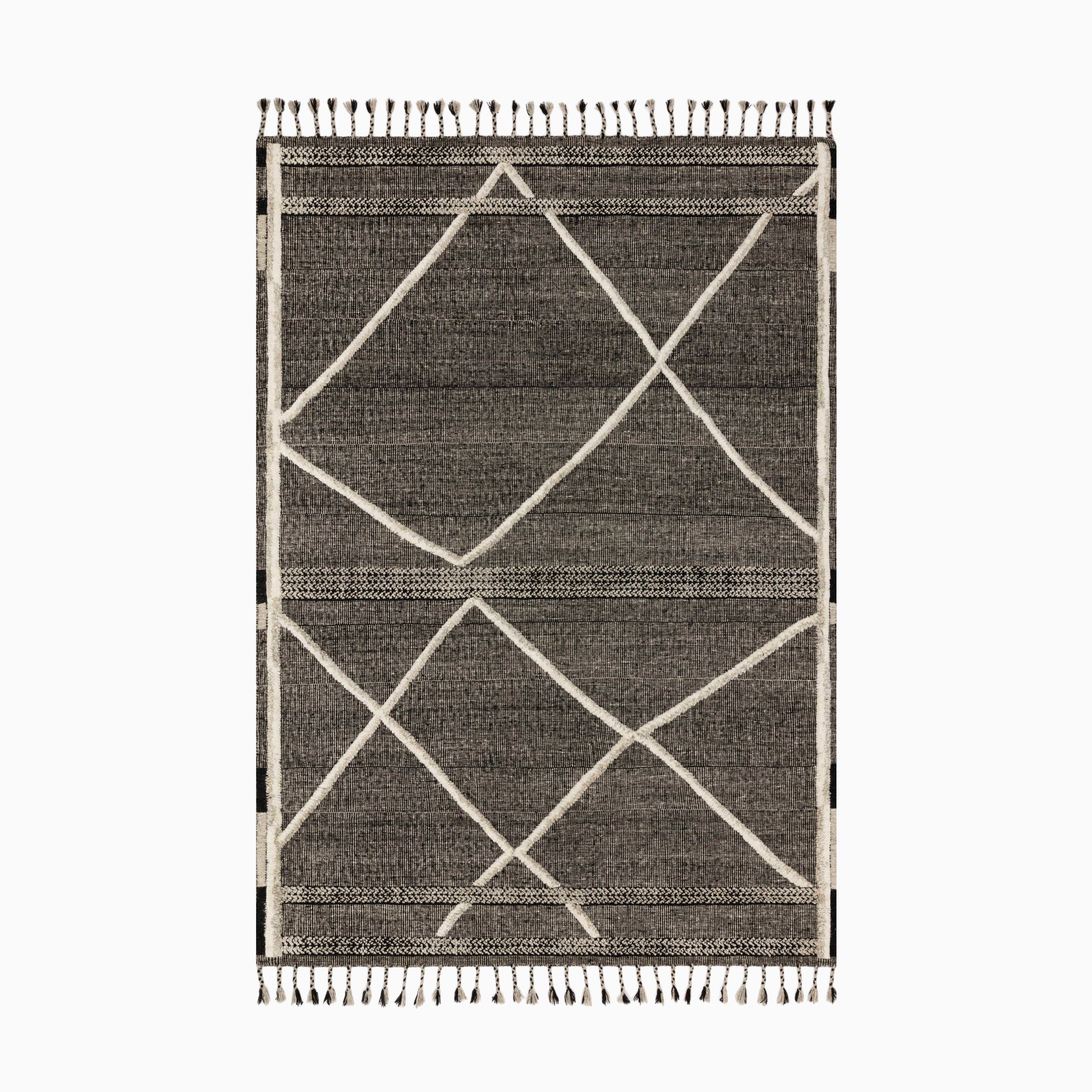 Micah Wool Blend Rug in Natural / Graphite