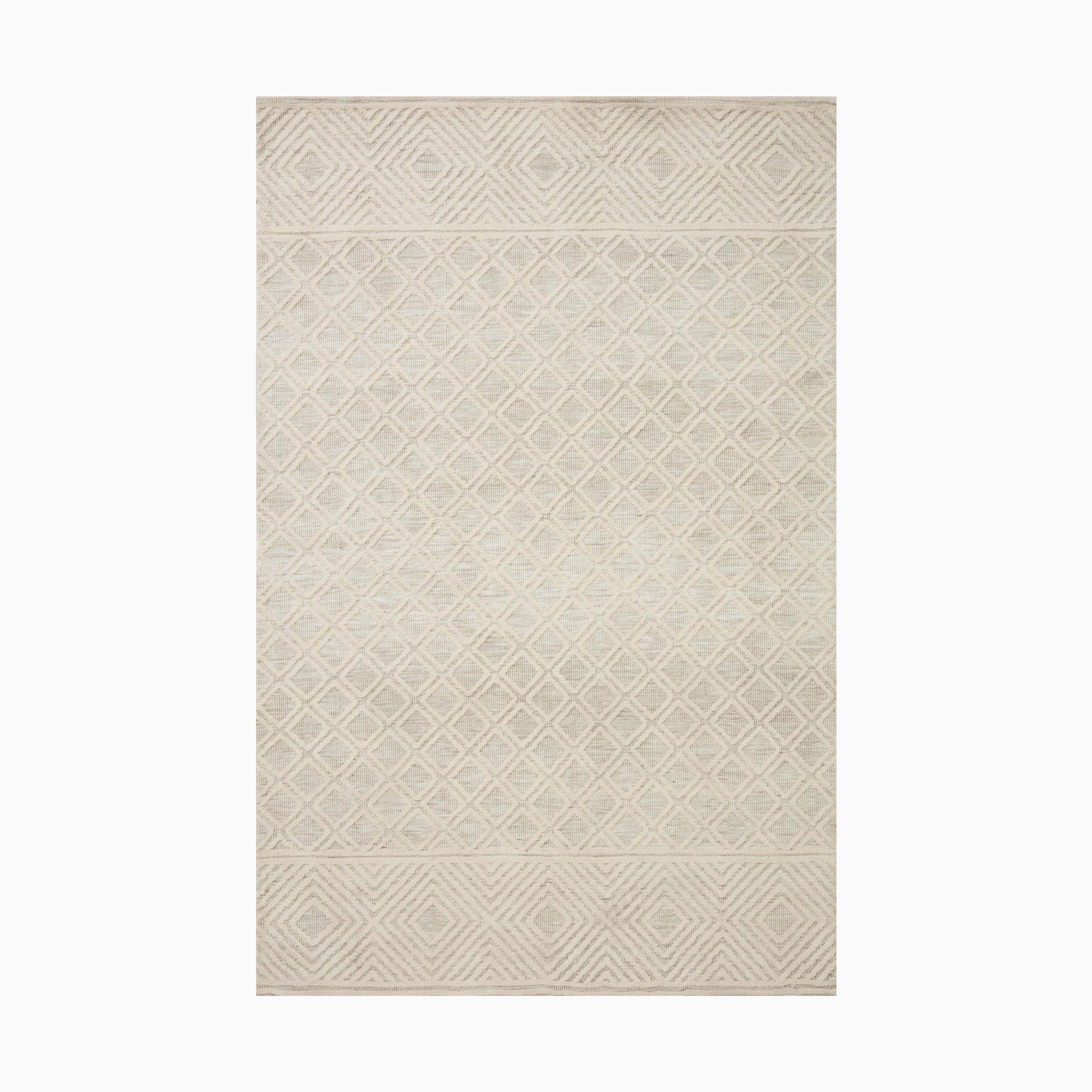 Rollins Polyester Pile Rug in Cream / Dove