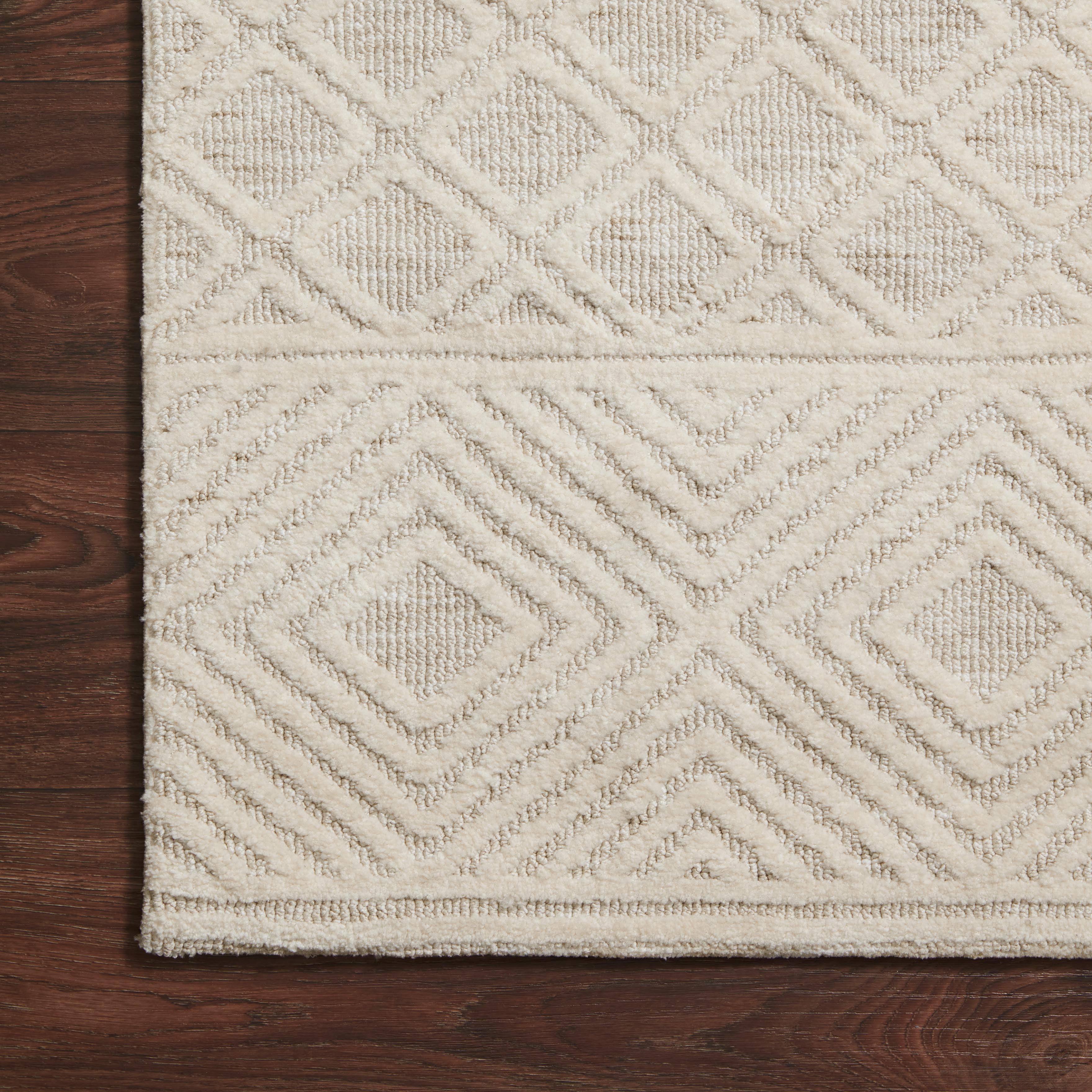 Rollins Polyester Pile Rug in Cream / Dove