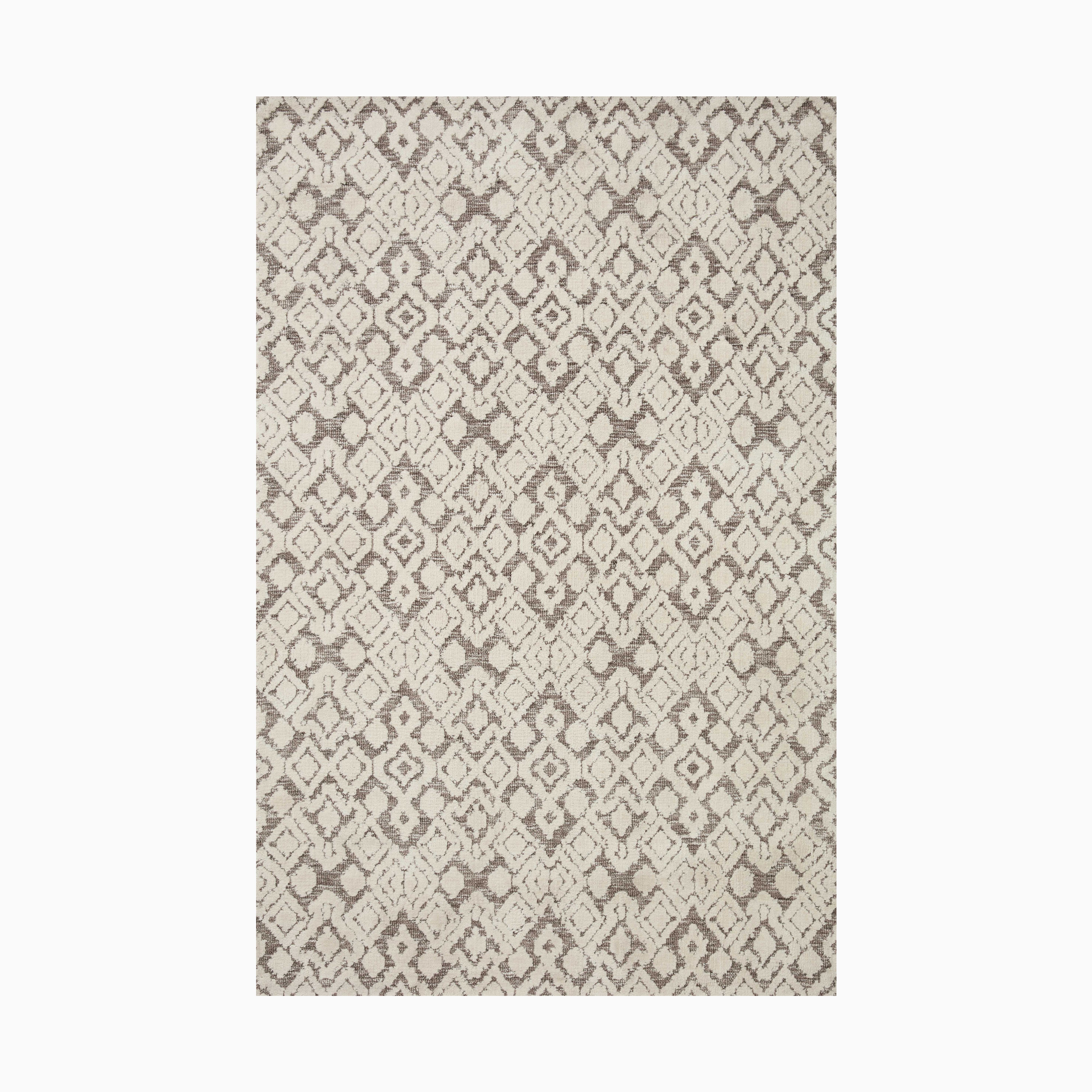 Rollins Polyester Pile Rug in Cream / Smoke