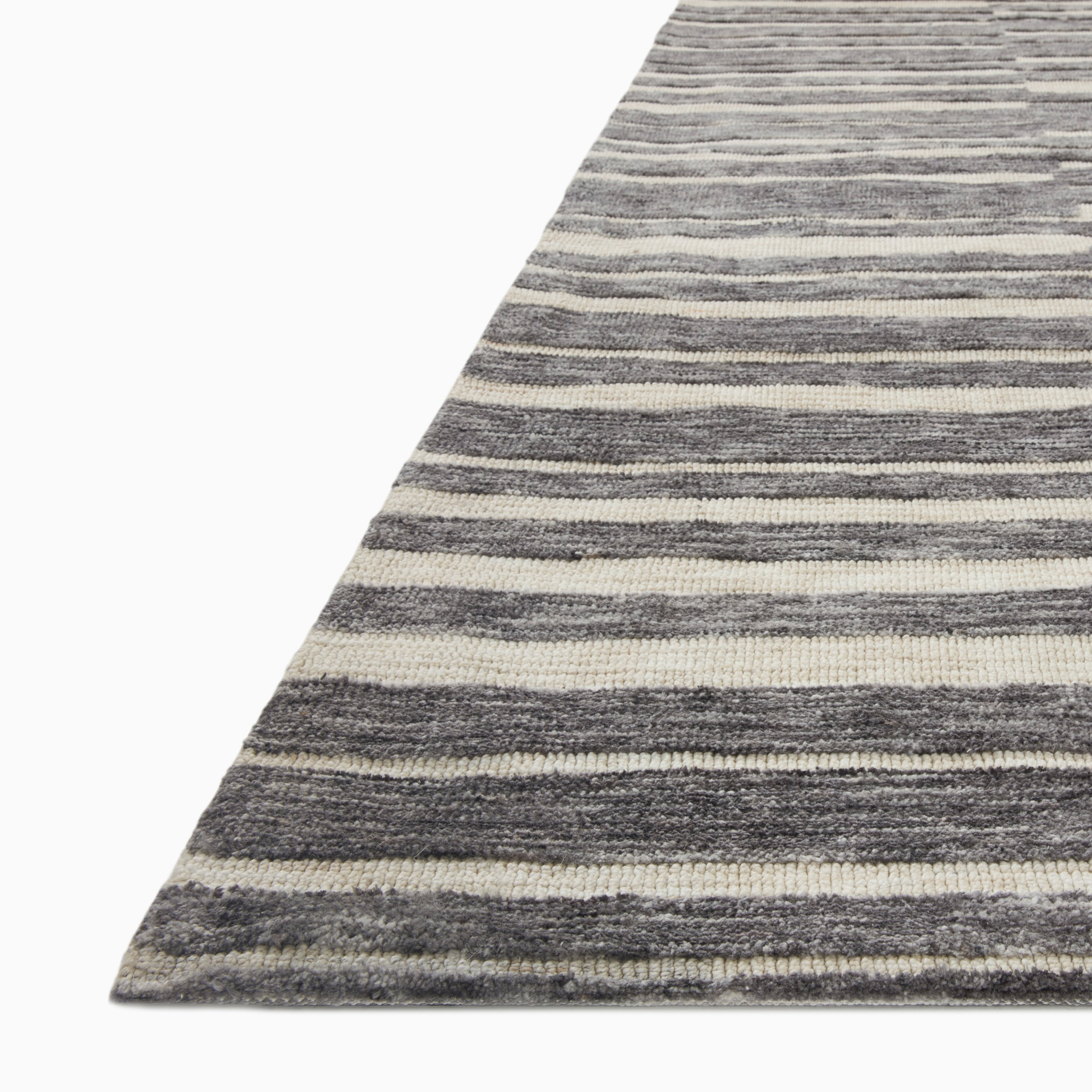 Rollins Polyester Pile Rug in Oat / Graphite