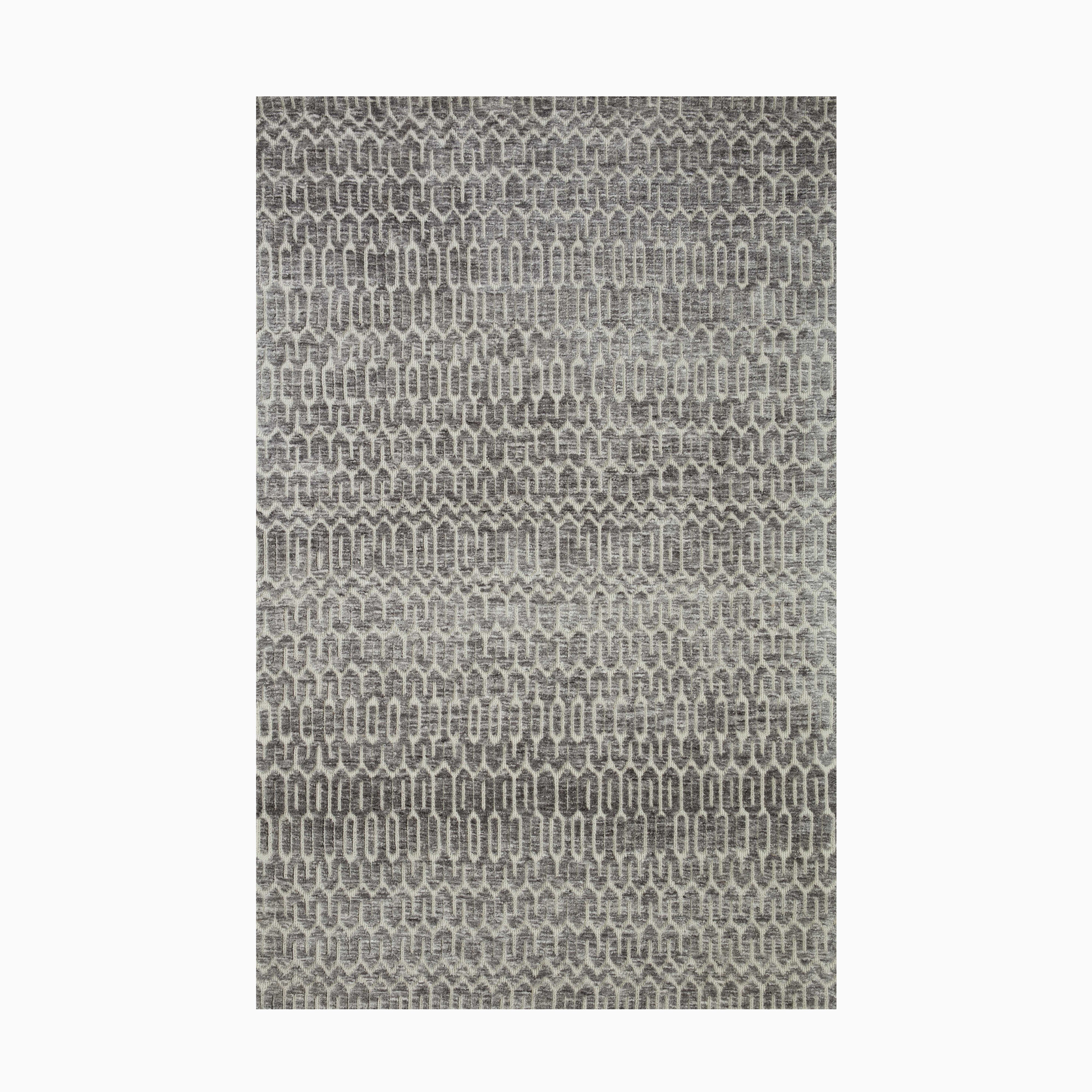 Rollins Polyester Pile Rug in Smoke / Pearl